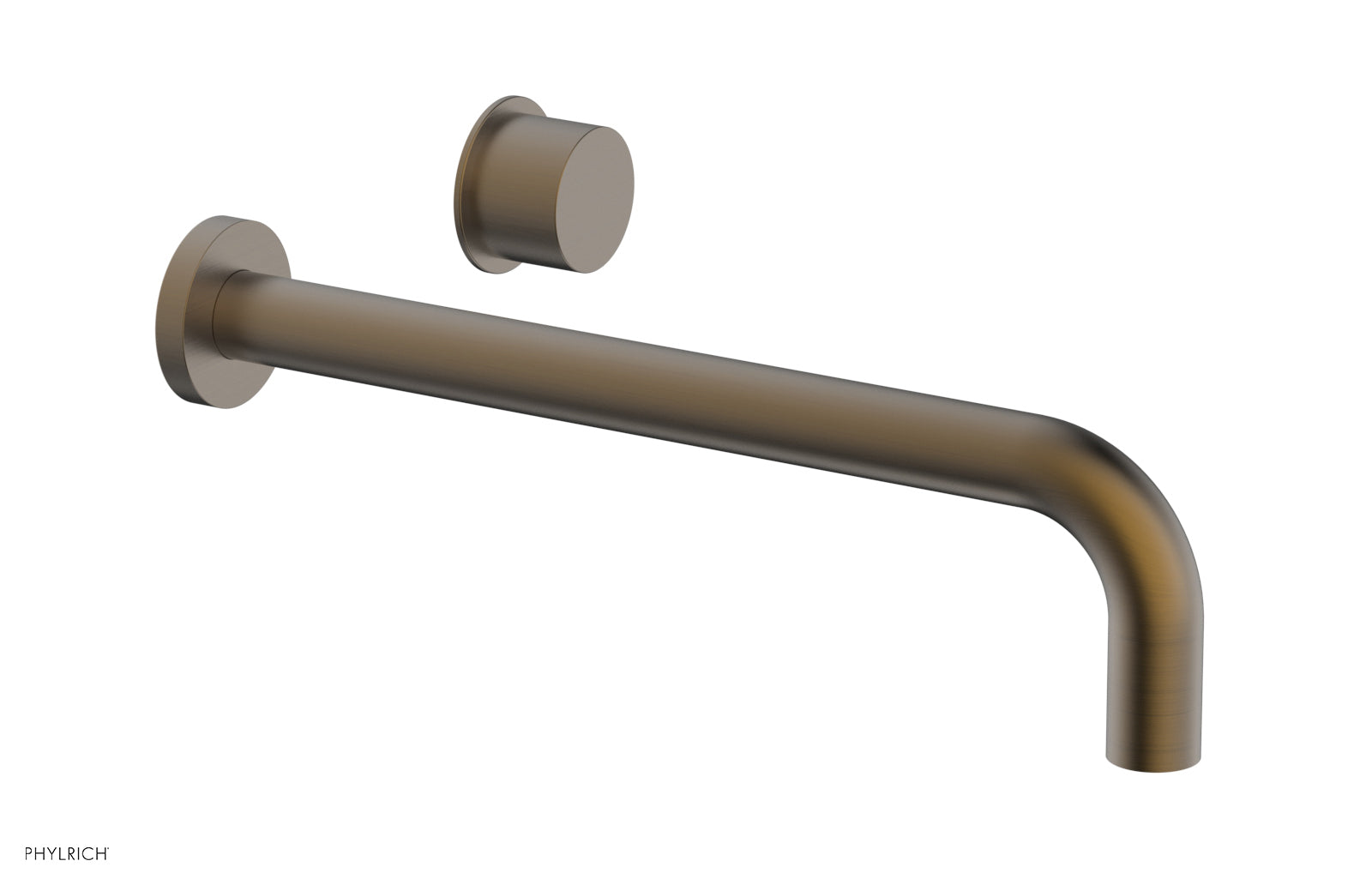 Phylrich Basic II 12" Single Handle Wall Lavatory Set - Smooth Handle