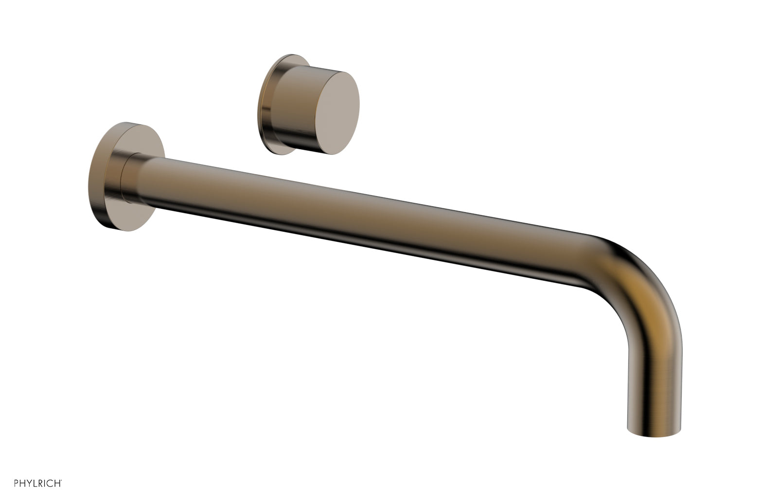 Phylrich Basic II 12" Single Handle Wall Lavatory Set - Smooth Handle