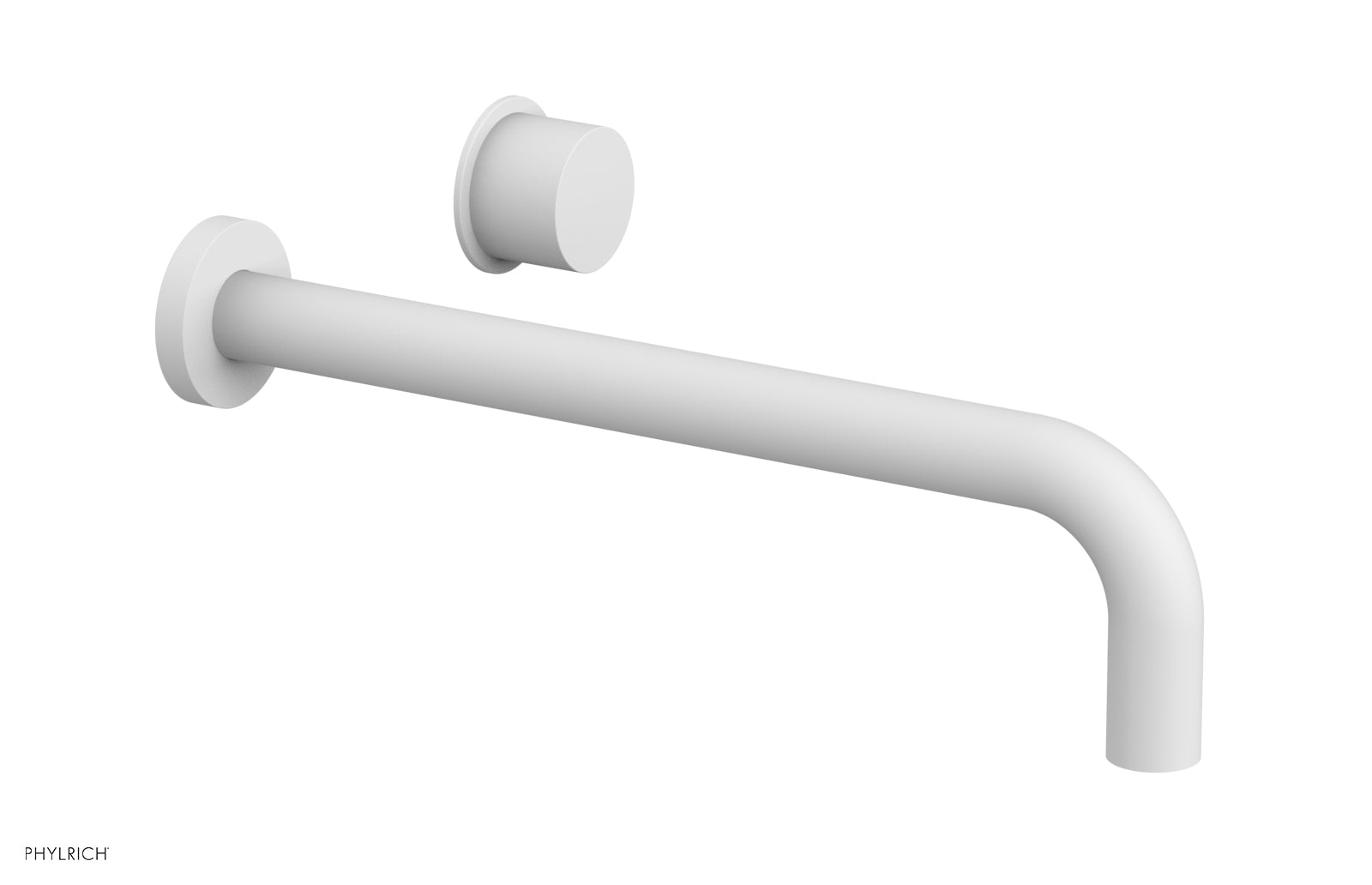 Phylrich Basic II 12" Single Handle Wall Lavatory Set - Smooth Handle