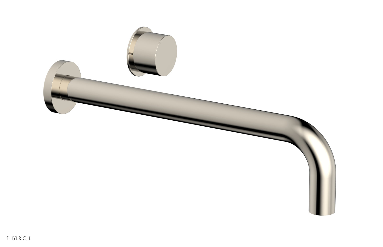 Phylrich Basic II 12" Single Handle Wall Lavatory Set - Smooth Handle