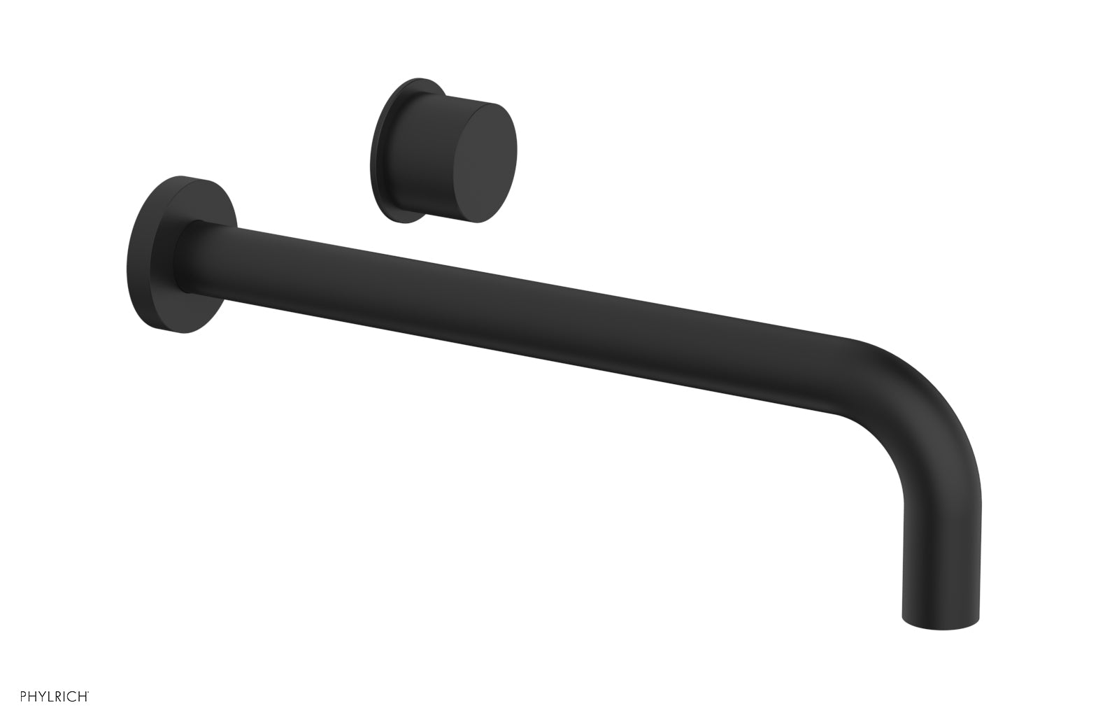 Phylrich Basic II 12" Single Handle Wall Lavatory Set - Smooth Handle