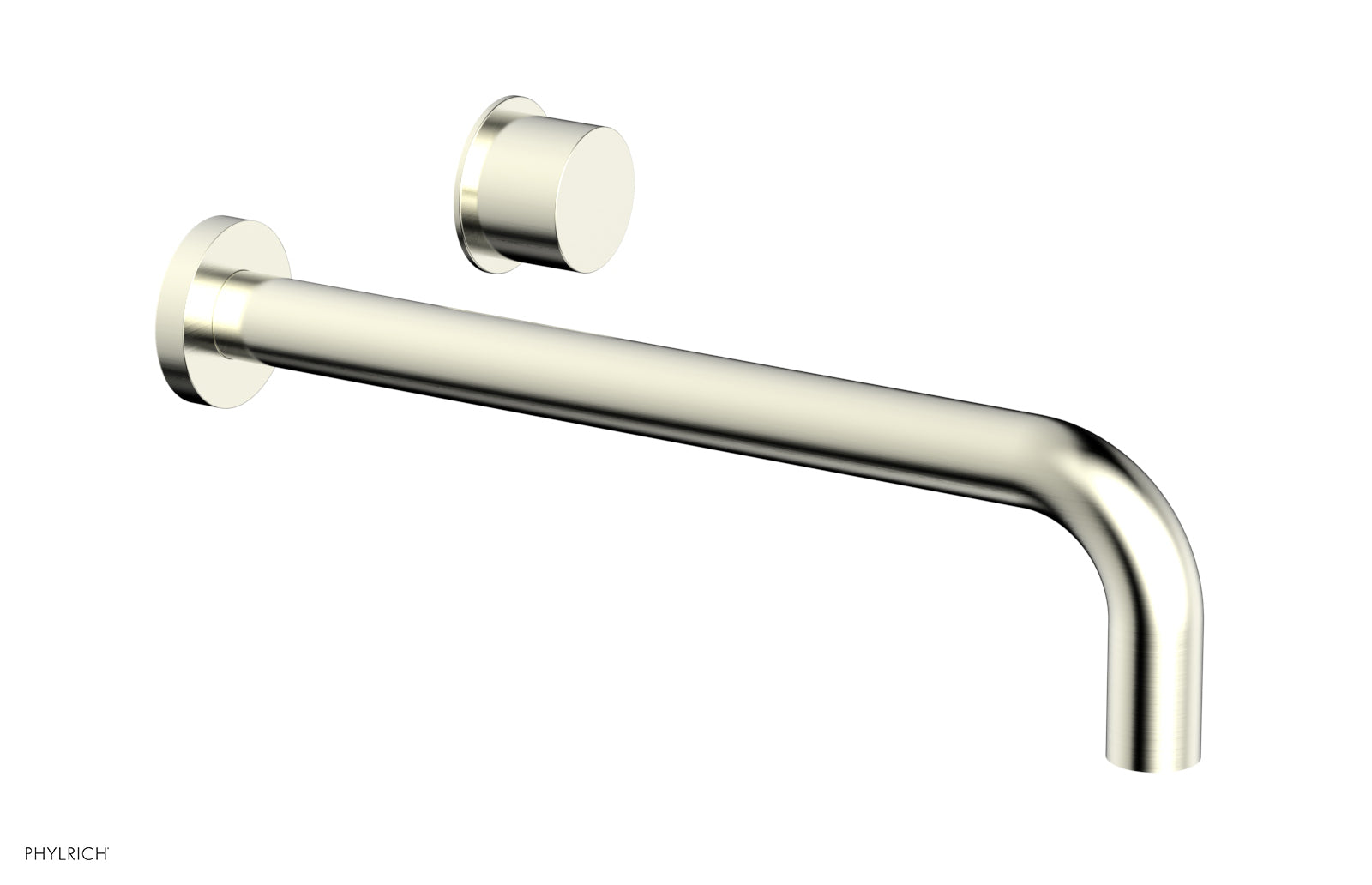 Phylrich Basic II 12" Single Handle Wall Lavatory Set - Smooth Handle