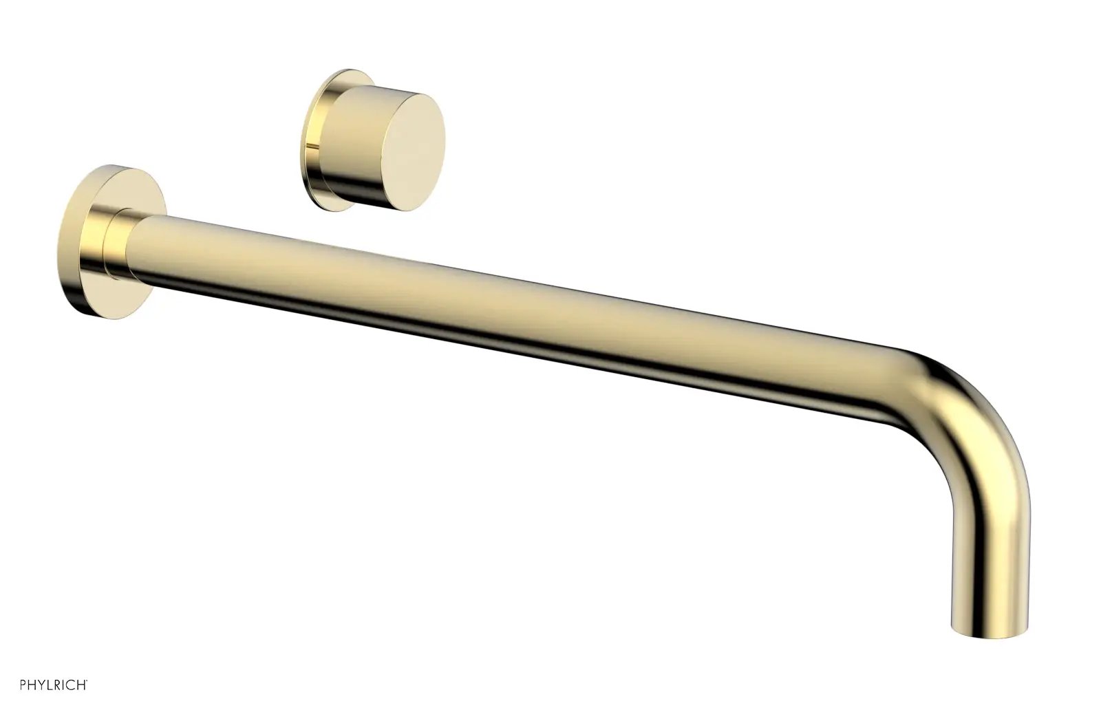 Phylrich Basic II 14" Single Handle Wall Lavatory Set - Smooth Handle by Phylrich