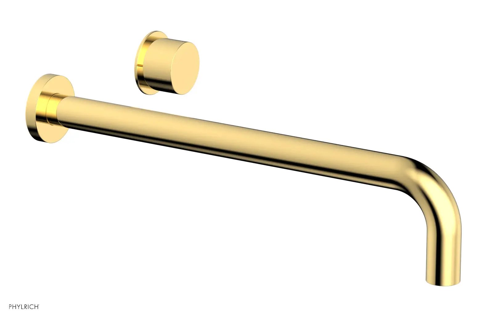 Phylrich Basic II 14" Single Handle Wall Lavatory Set - Smooth Handle by Phylrich