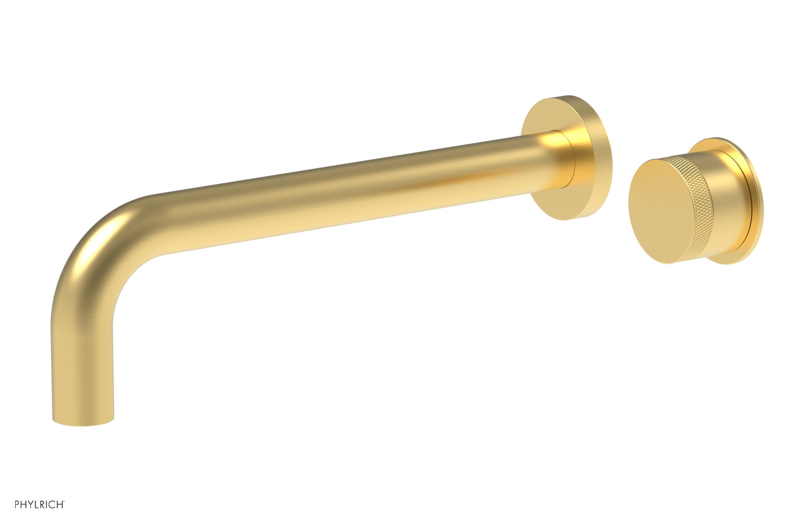 Phylrich Basic II 10" Single Handle Wall Lavatory Set - Knurled Handle