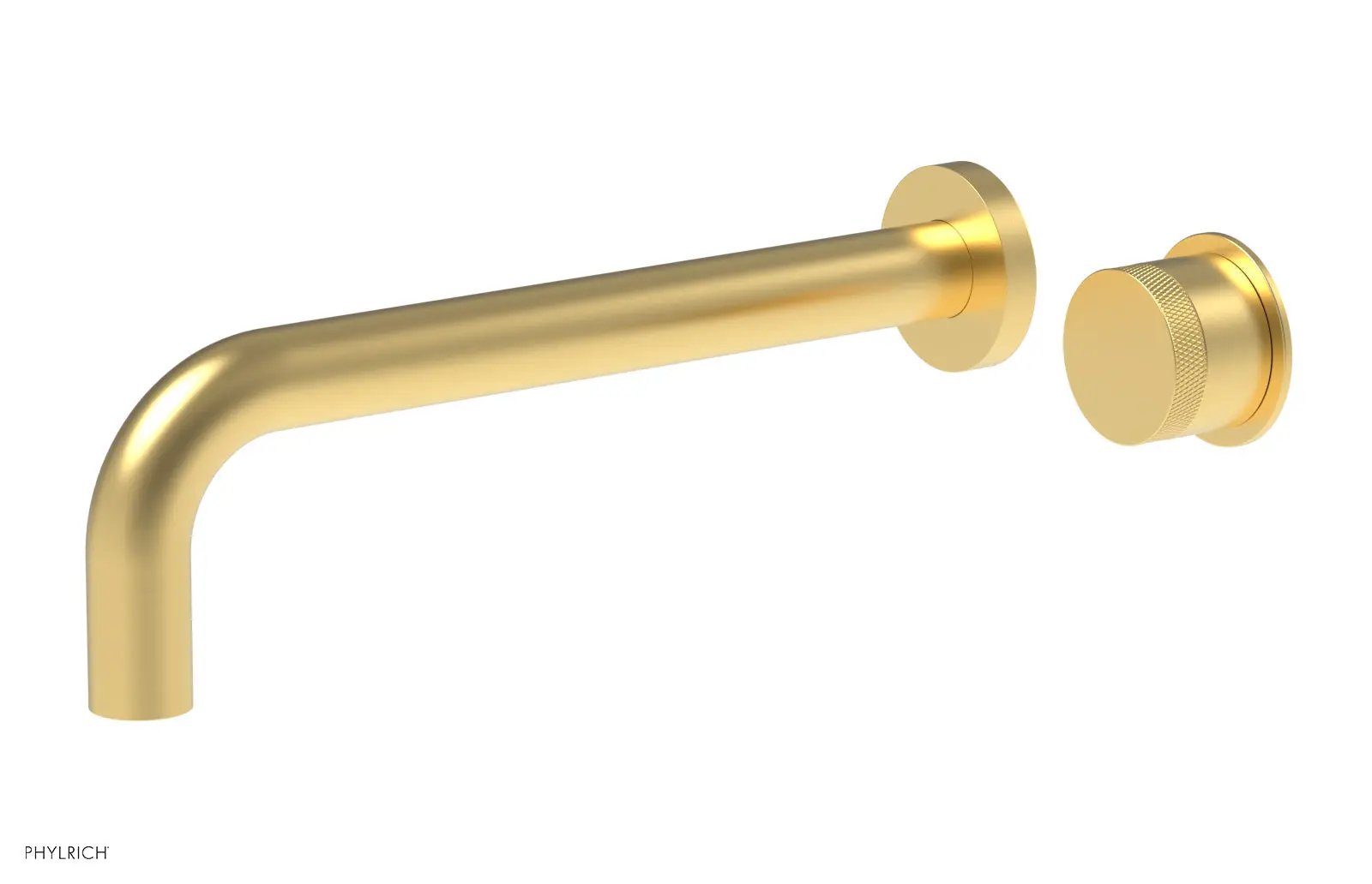 Phylrich Basic II 10" Single Handle Wall Lavatory Set - Knurled Handle by Phylrich