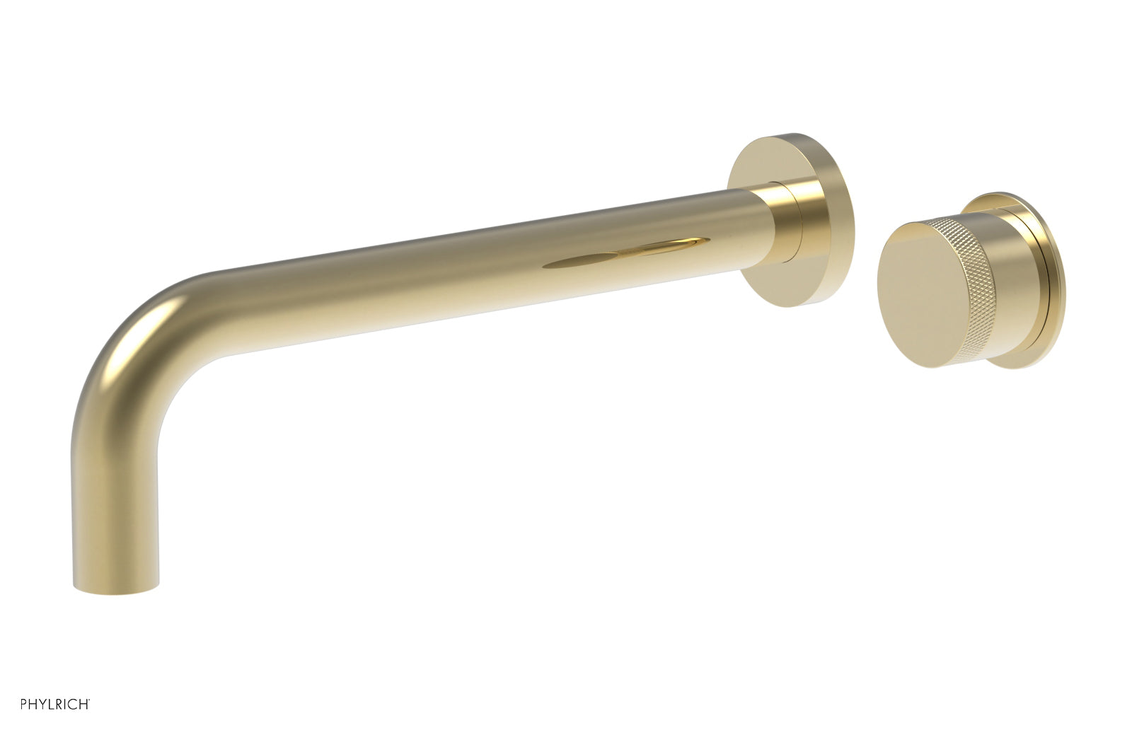 Phylrich Basic II 10" Single Handle Wall Lavatory Set - Knurled Handle