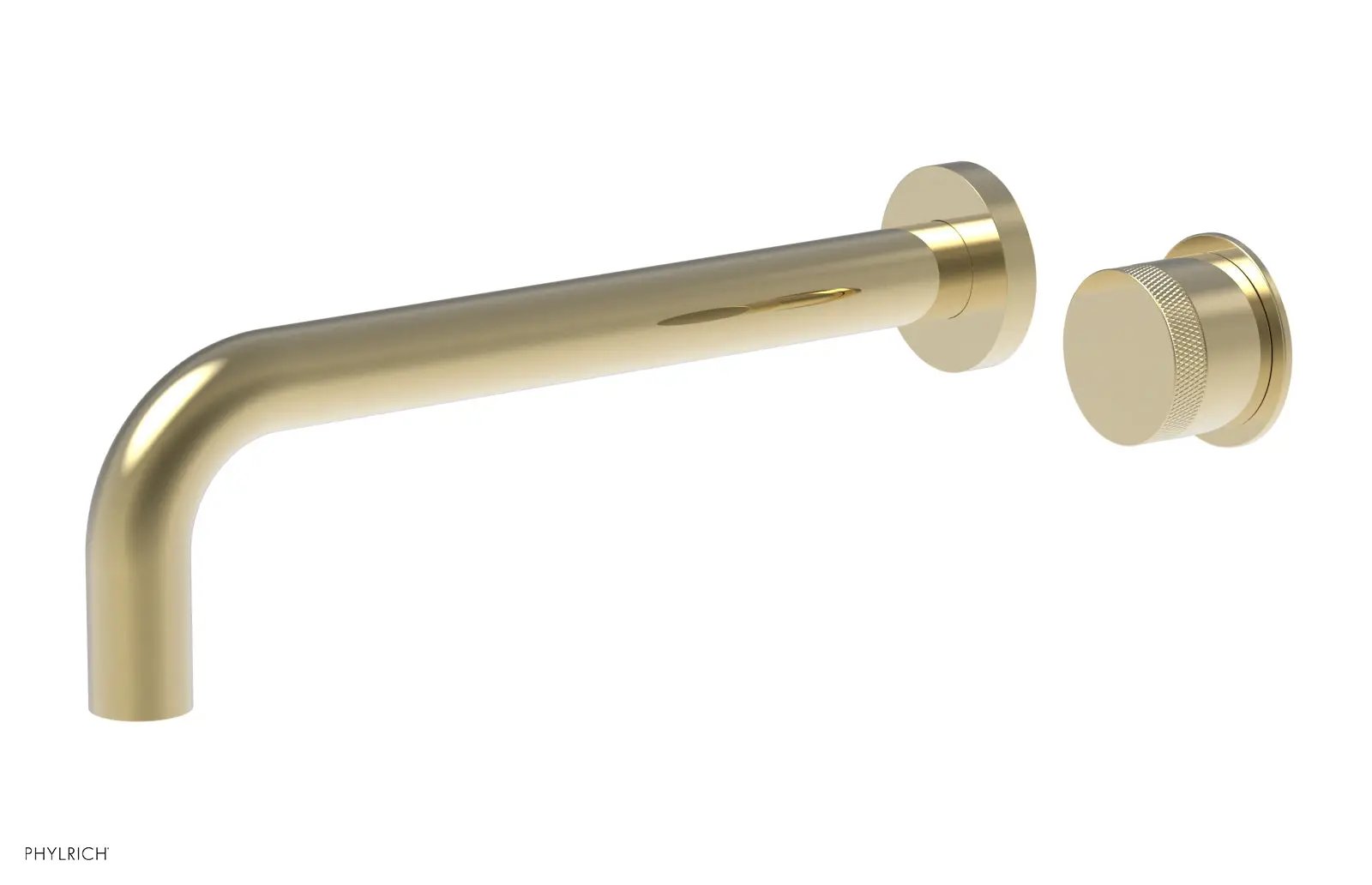 Phylrich Basic II 10" Single Handle Wall Lavatory Set - Knurled Handle by Phylrich
