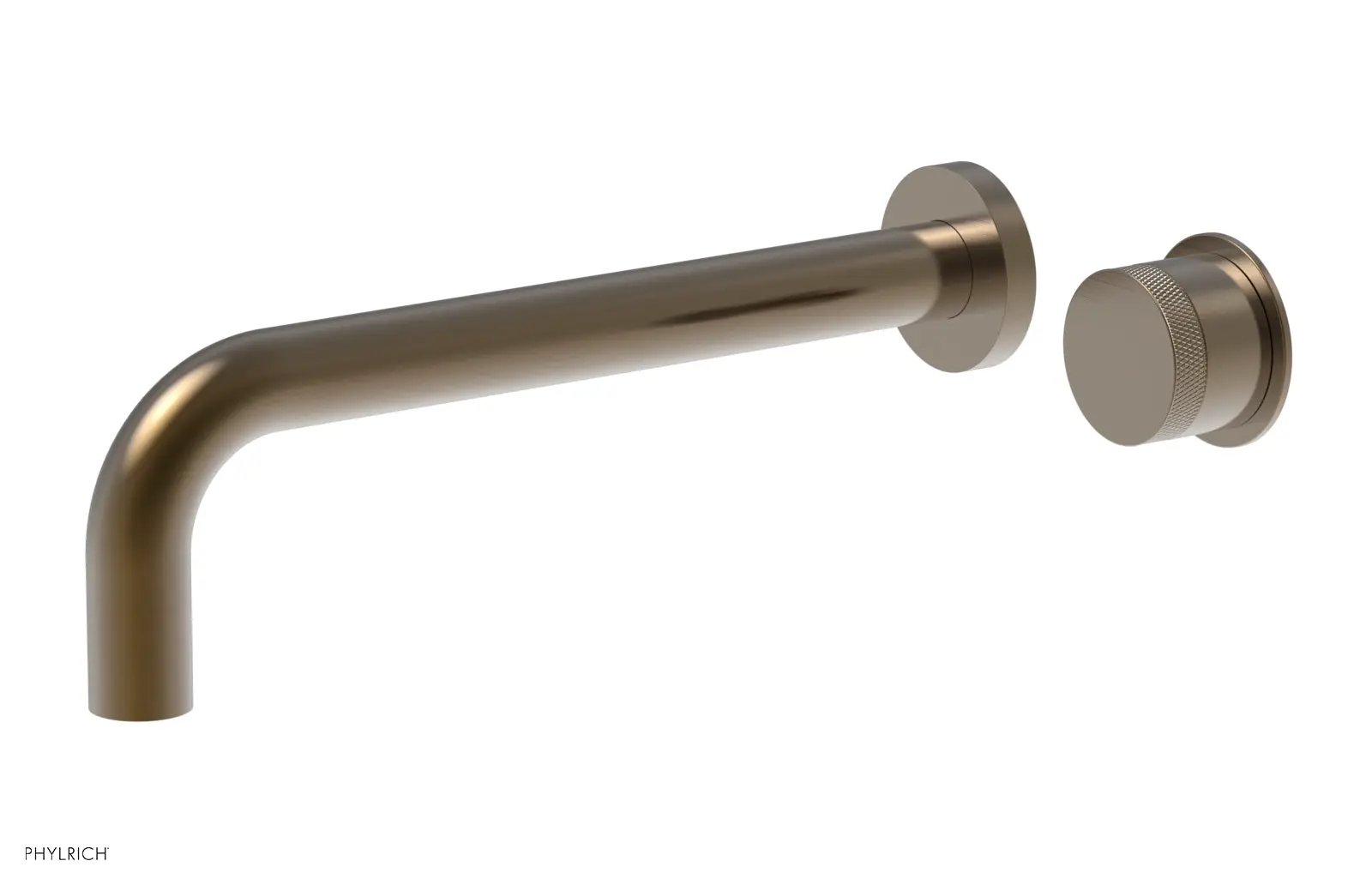 Phylrich Basic II 10" Single Handle Wall Lavatory Set - Knurled Handle by Phylrich