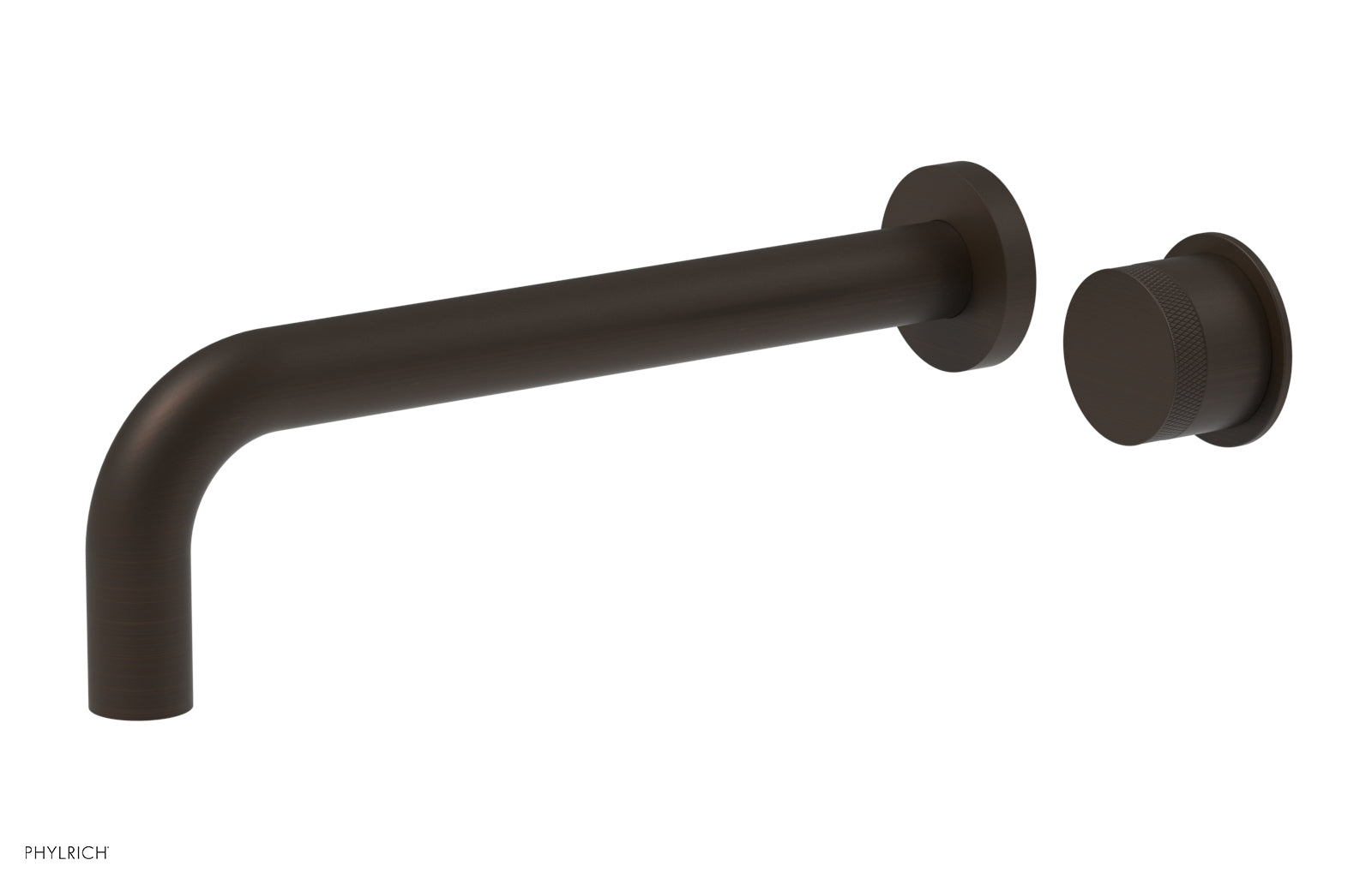 Phylrich Basic II 10" Single Handle Wall Lavatory Set - Knurled Handle