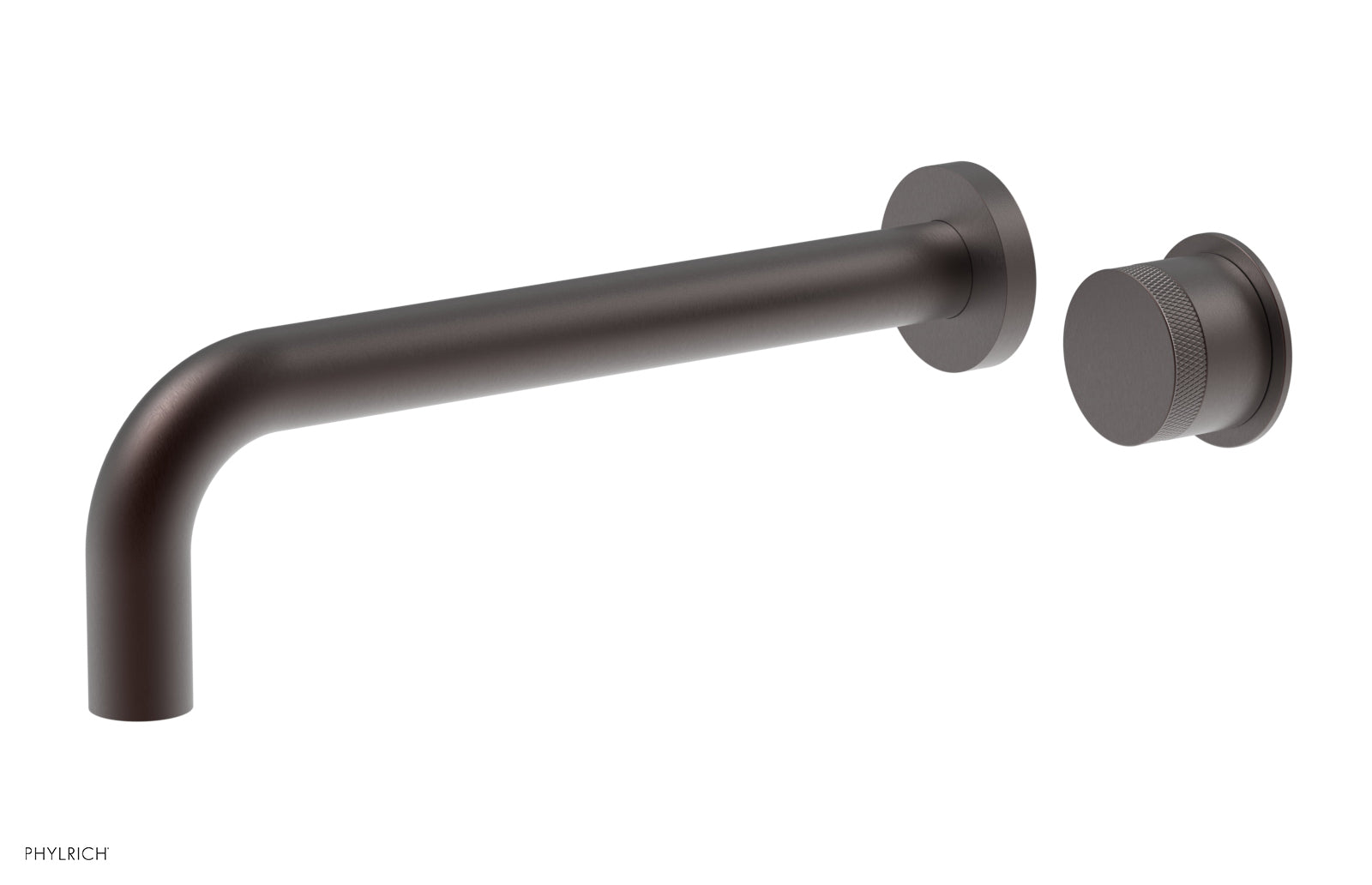 Phylrich Basic II 10" Single Handle Wall Lavatory Set - Knurled Handle