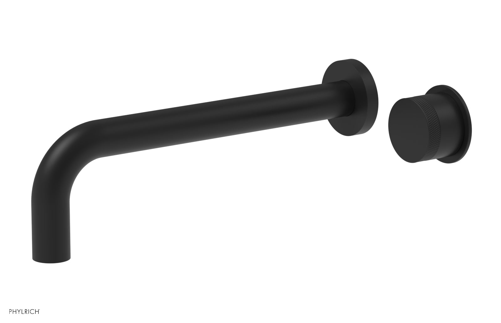 Phylrich Basic II 10" Single Handle Wall Lavatory Set - Knurled Handle