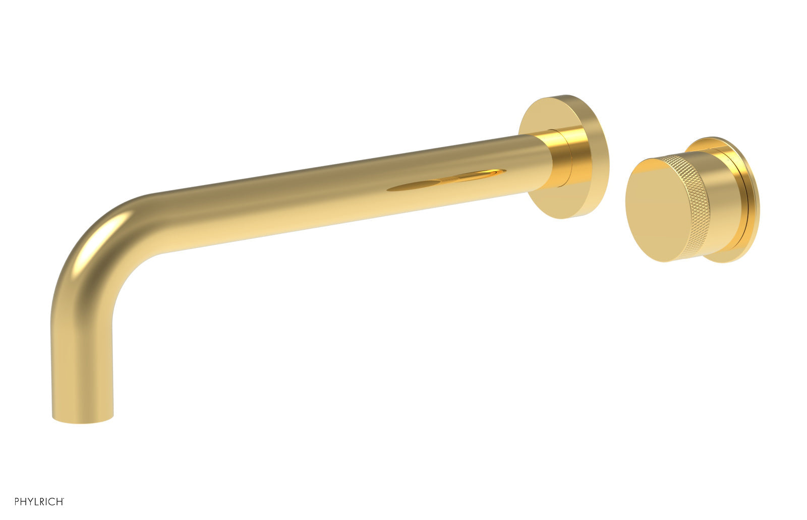 Phylrich Basic II 10" Single Handle Wall Lavatory Set - Knurled Handle