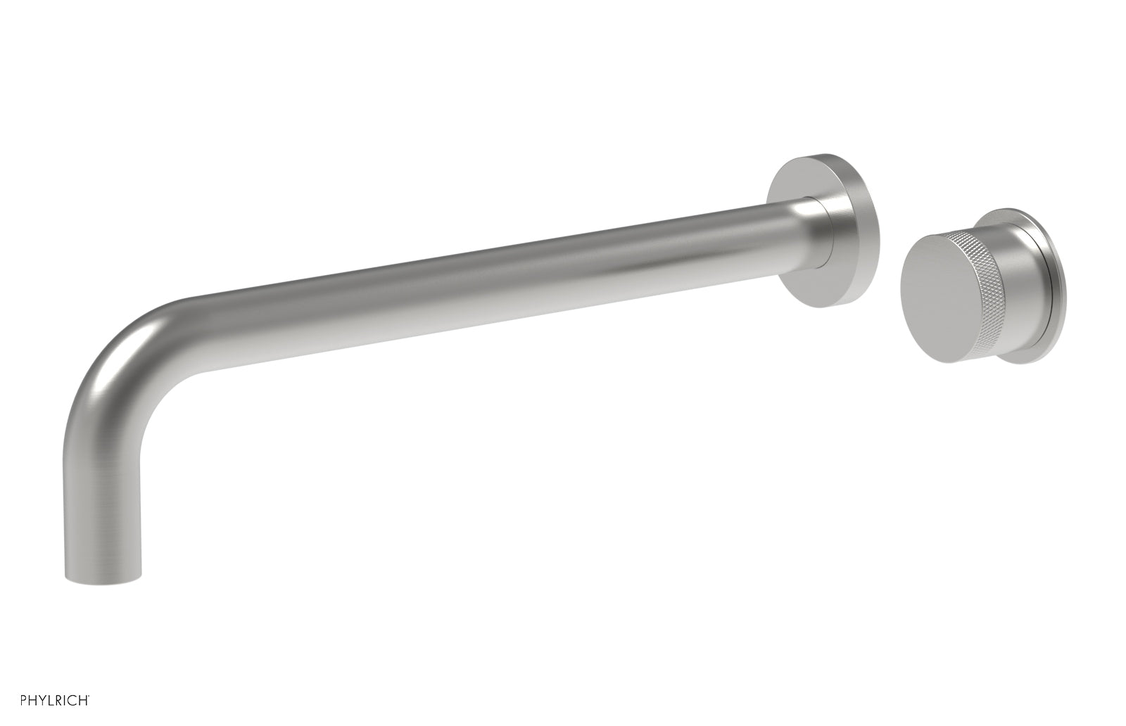Phylrich Basic II 12" Single Handle Wall Lavatory Set - Knurled Handle by Phylrich