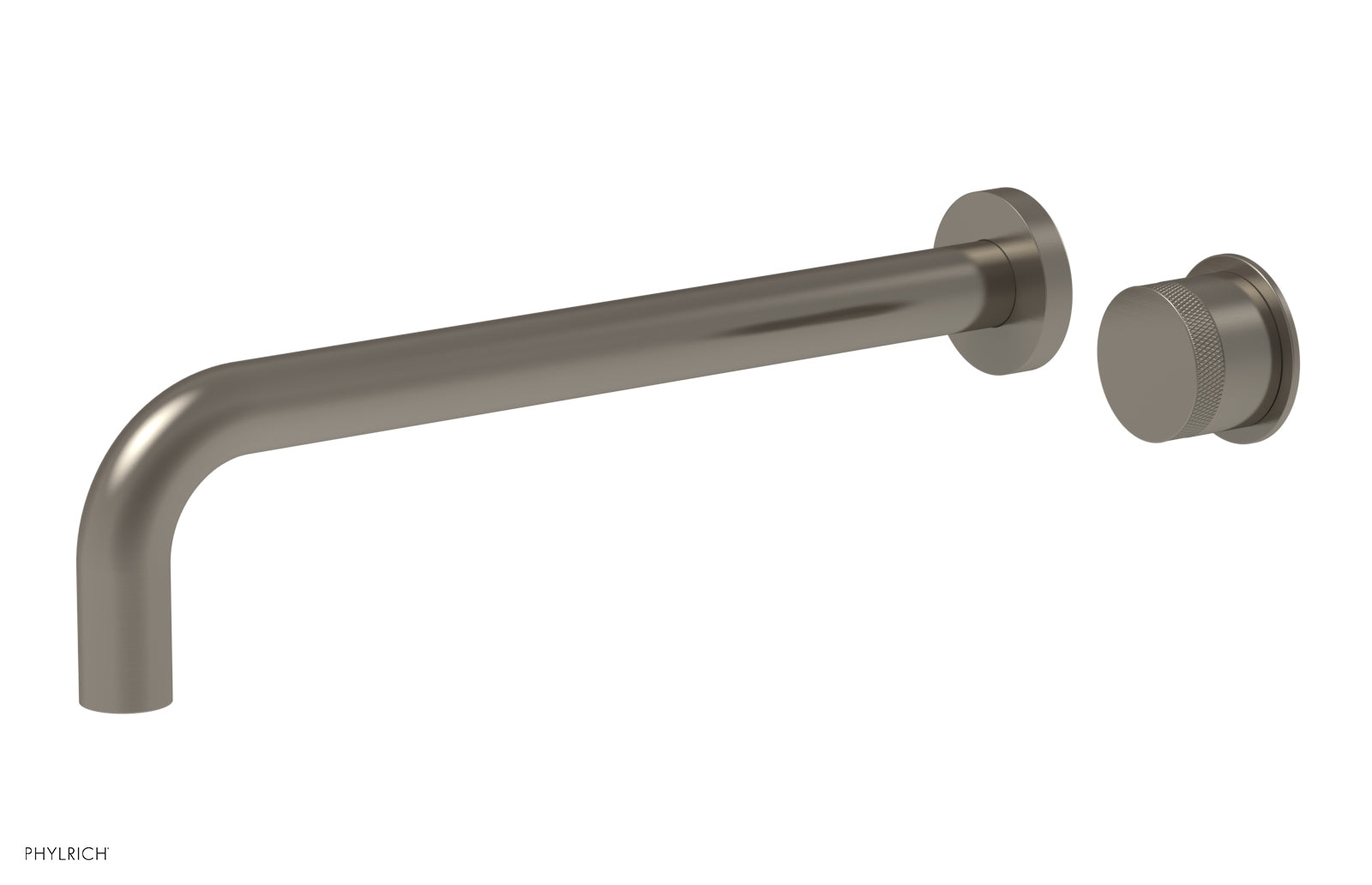 Phylrich Basic II 12" Single Handle Wall Lavatory Set - Knurled Handle