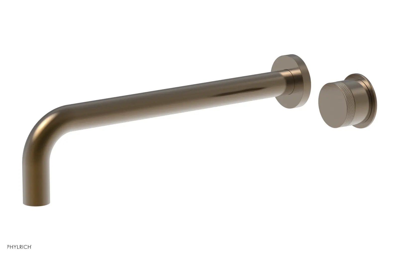 Phylrich Basic II 12" Single Handle Wall Lavatory Set - Knurled Handle by Phylrich