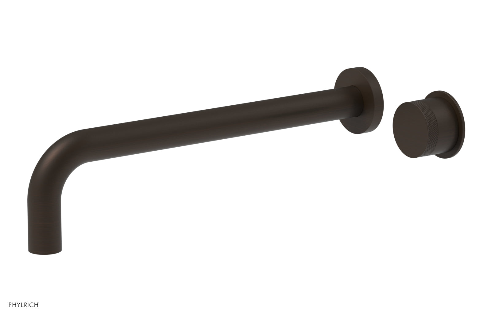 Phylrich Basic II 12" Single Handle Wall Lavatory Set - Knurled Handle by Phylrich