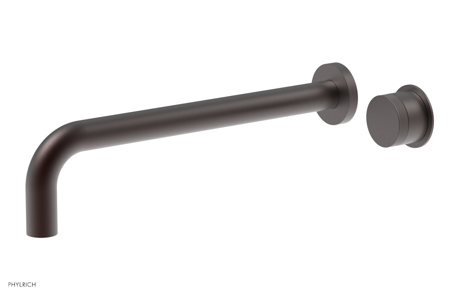 Phylrich Basic II 12" Single Handle Wall Lavatory Set - Knurled Handle by Phylrich