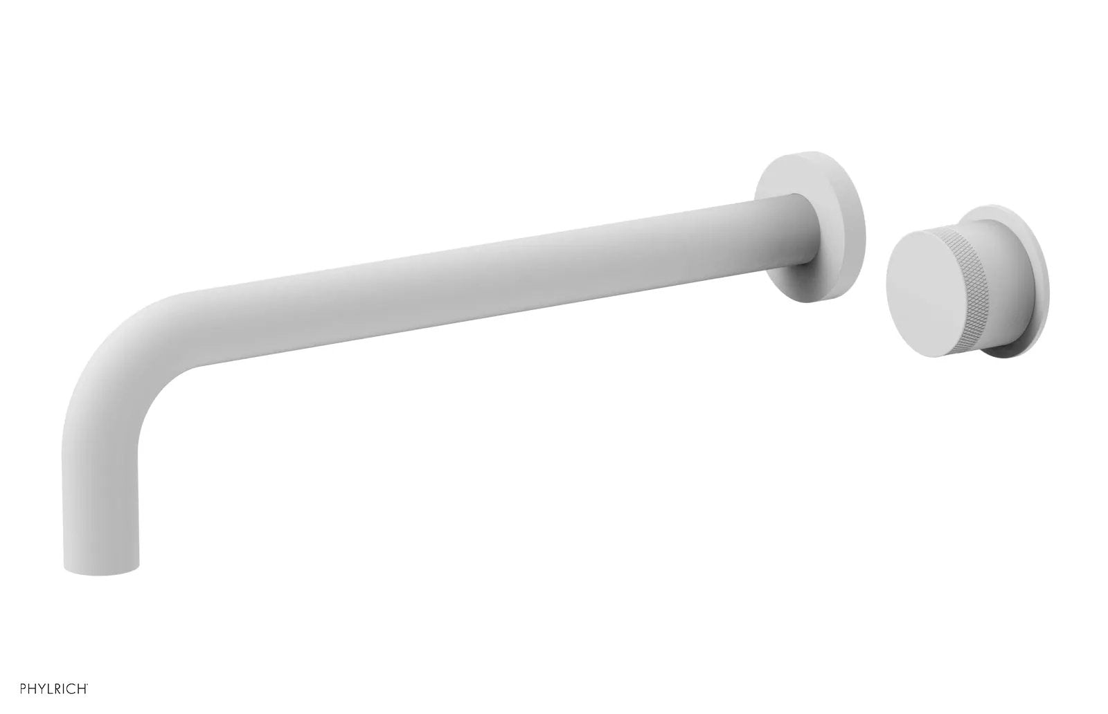 Phylrich Basic II 12" Single Handle Wall Lavatory Set - Knurled Handle by Phylrich