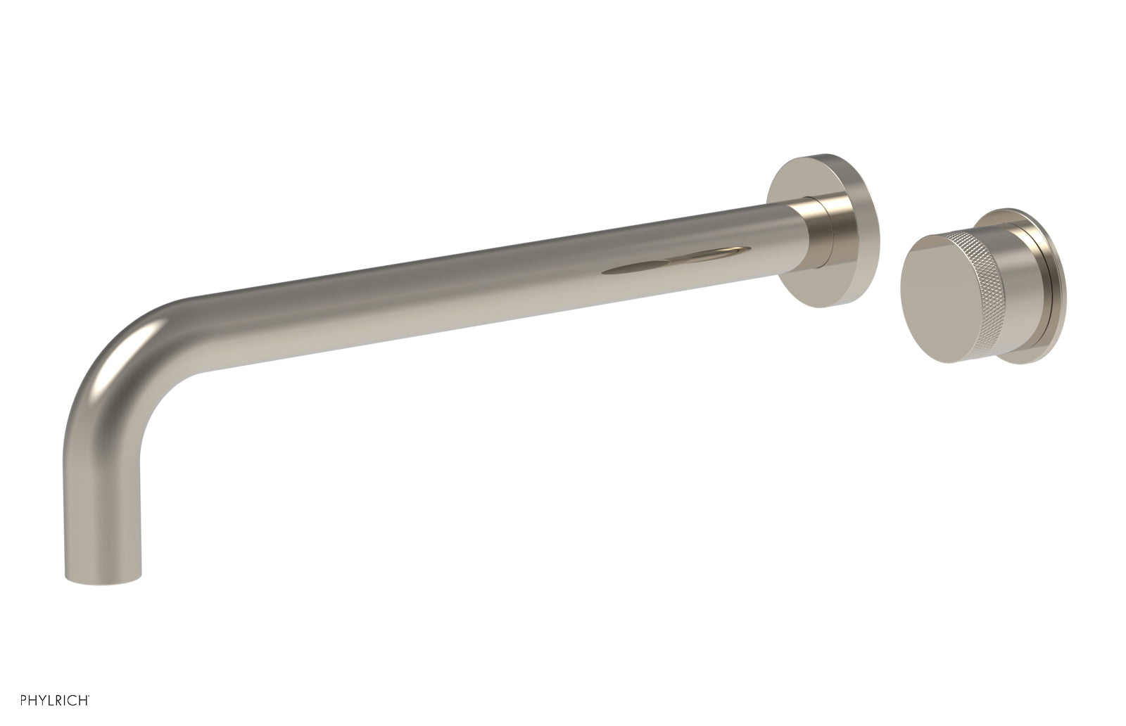 Phylrich Basic II 12" Single Handle Wall Lavatory Set - Knurled Handle by Phylrich