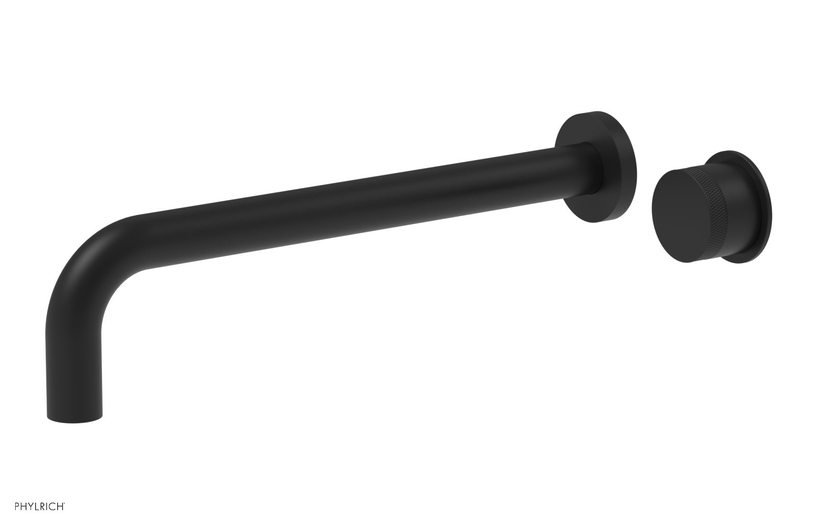 Phylrich Basic II 12" Single Handle Wall Lavatory Set - Knurled Handle by Phylrich