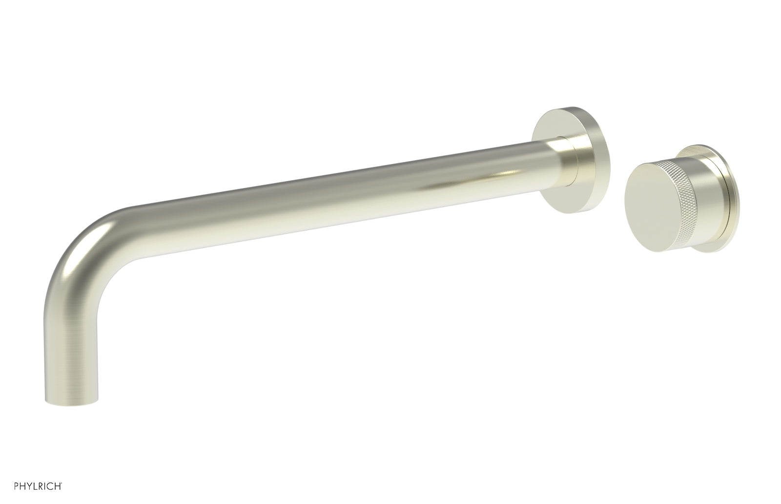 Phylrich Basic II 12" Single Handle Wall Lavatory Set - Knurled Handle by Phylrich