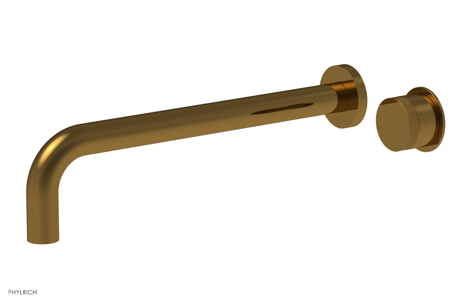 Phylrich Basic II 12" Single Handle Wall Lavatory Set - Knurled Handle by Phylrich