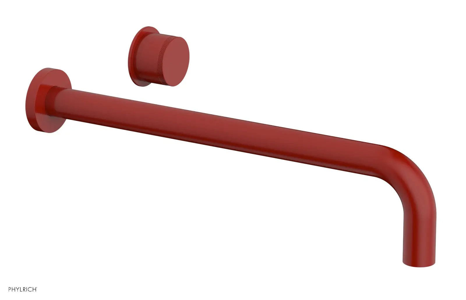 Phylrich Basic II 14" Single Handle Wall Lavatory Set - Knurled Handle by Phylrich