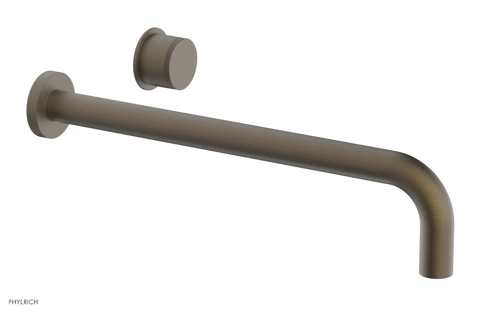 Phylrich Basic II 14" Single Handle Wall Lavatory Set - Knurled Handle by Phylrich