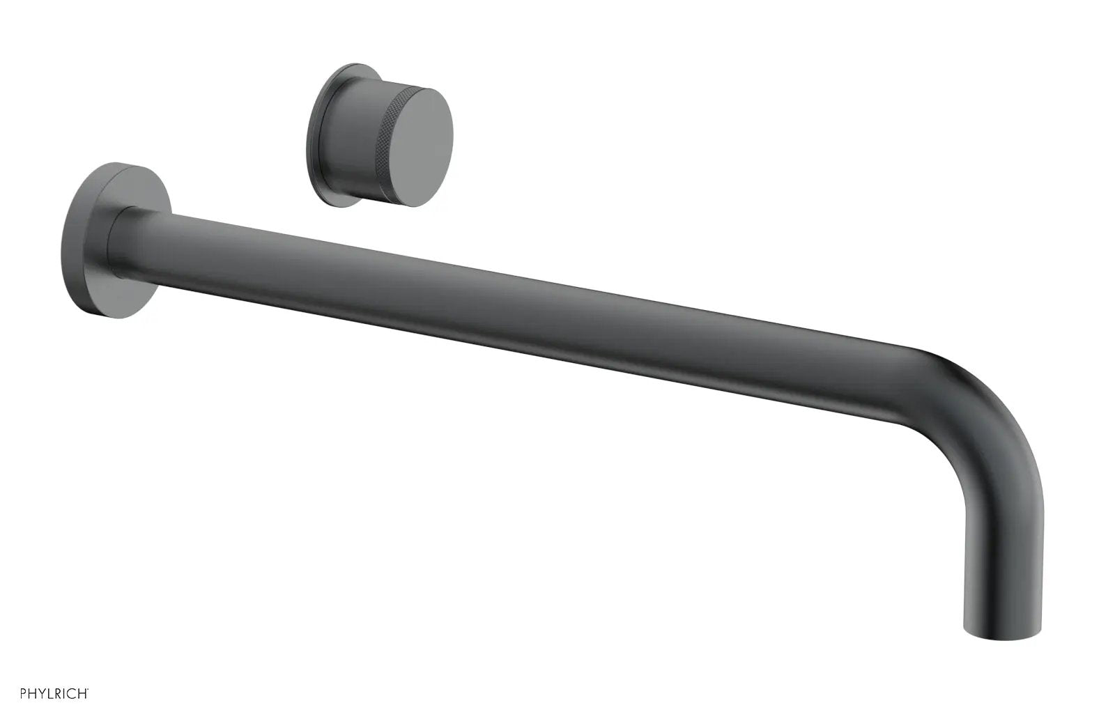Phylrich Basic II 14" Single Handle Wall Lavatory Set - Knurled Handle by Phylrich