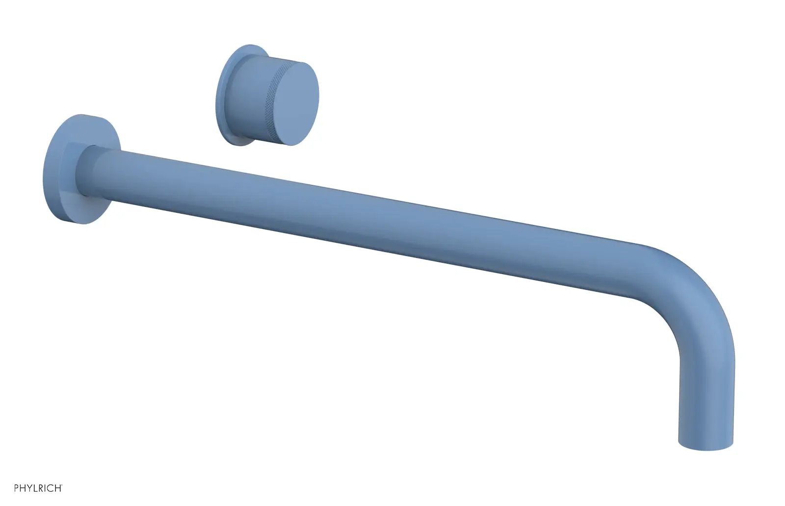 Phylrich Basic II 14" Single Handle Wall Lavatory Set - Knurled Handle by Phylrich