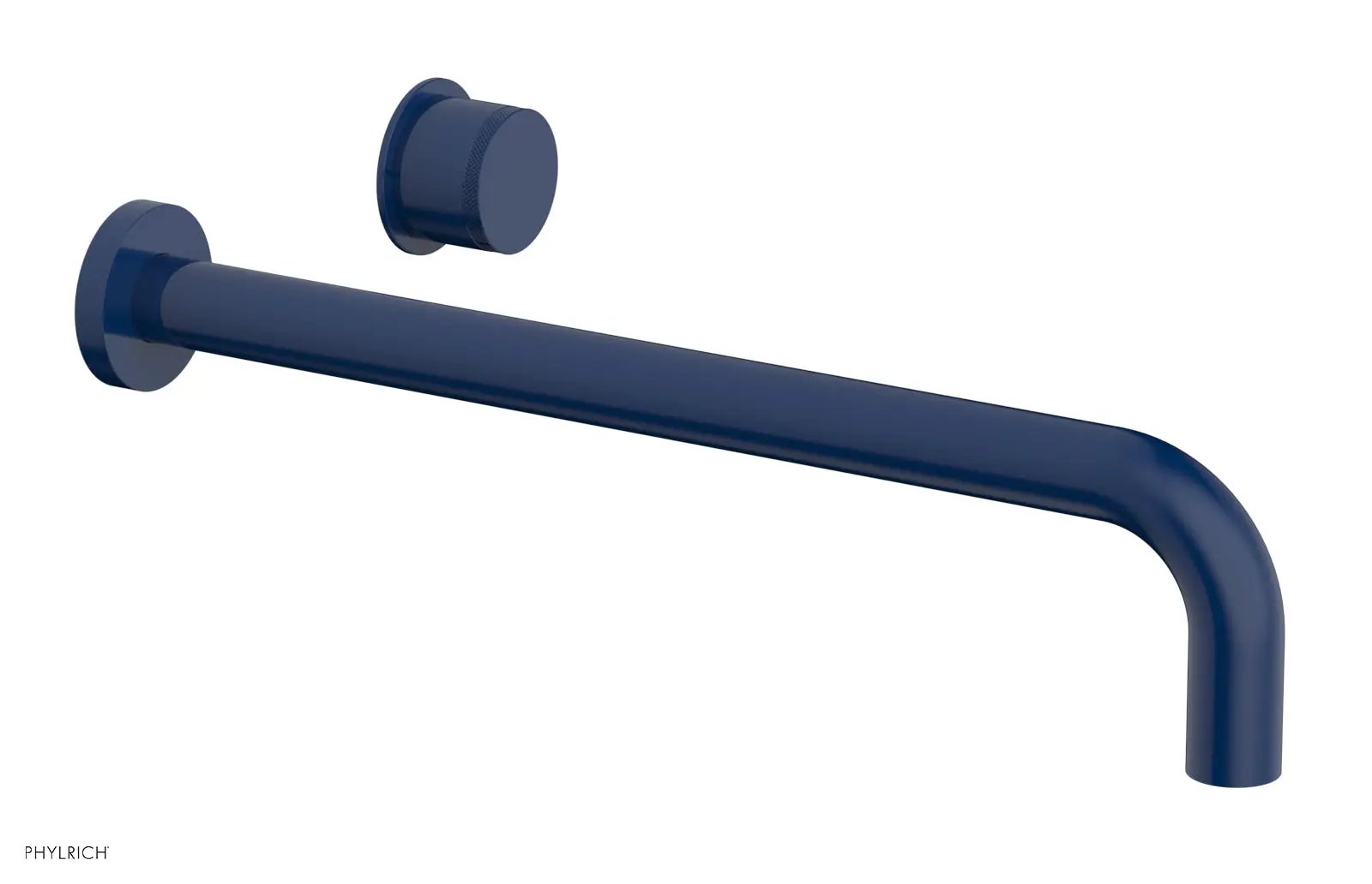 Phylrich Basic II 14" Single Handle Wall Lavatory Set - Knurled Handle by Phylrich