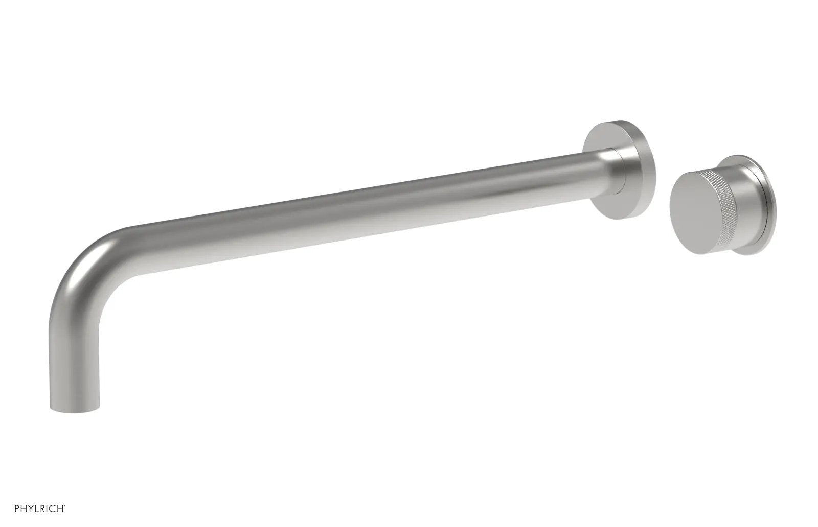 Phylrich Basic II 14" Single Handle Wall Lavatory Set - Knurled Handle by Phylrich