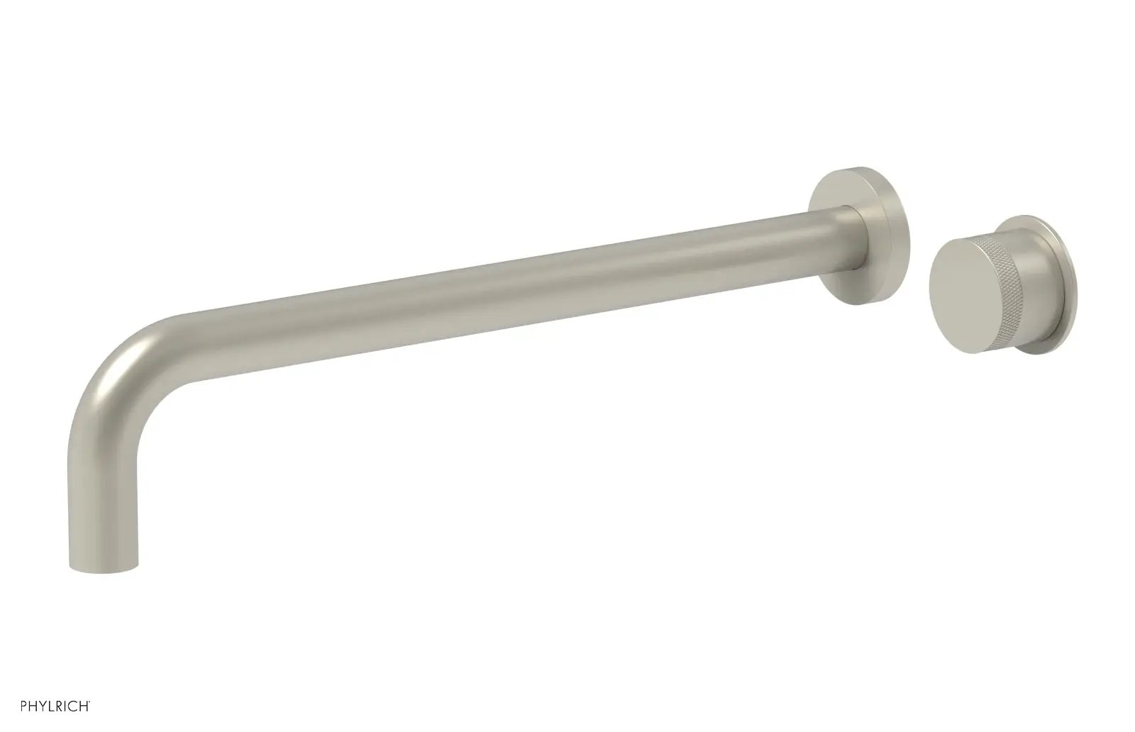 Phylrich Basic II 14" Single Handle Wall Lavatory Set - Knurled Handle by Phylrich
