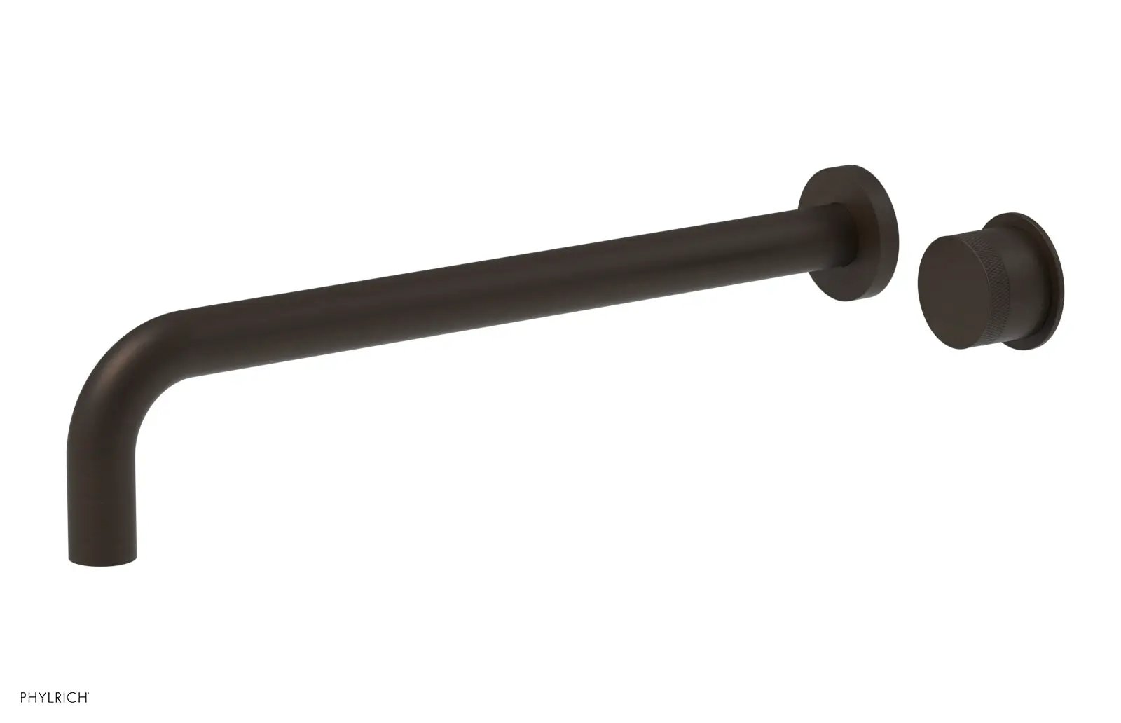 Phylrich Basic II 14" Single Handle Wall Lavatory Set - Knurled Handle by Phylrich
