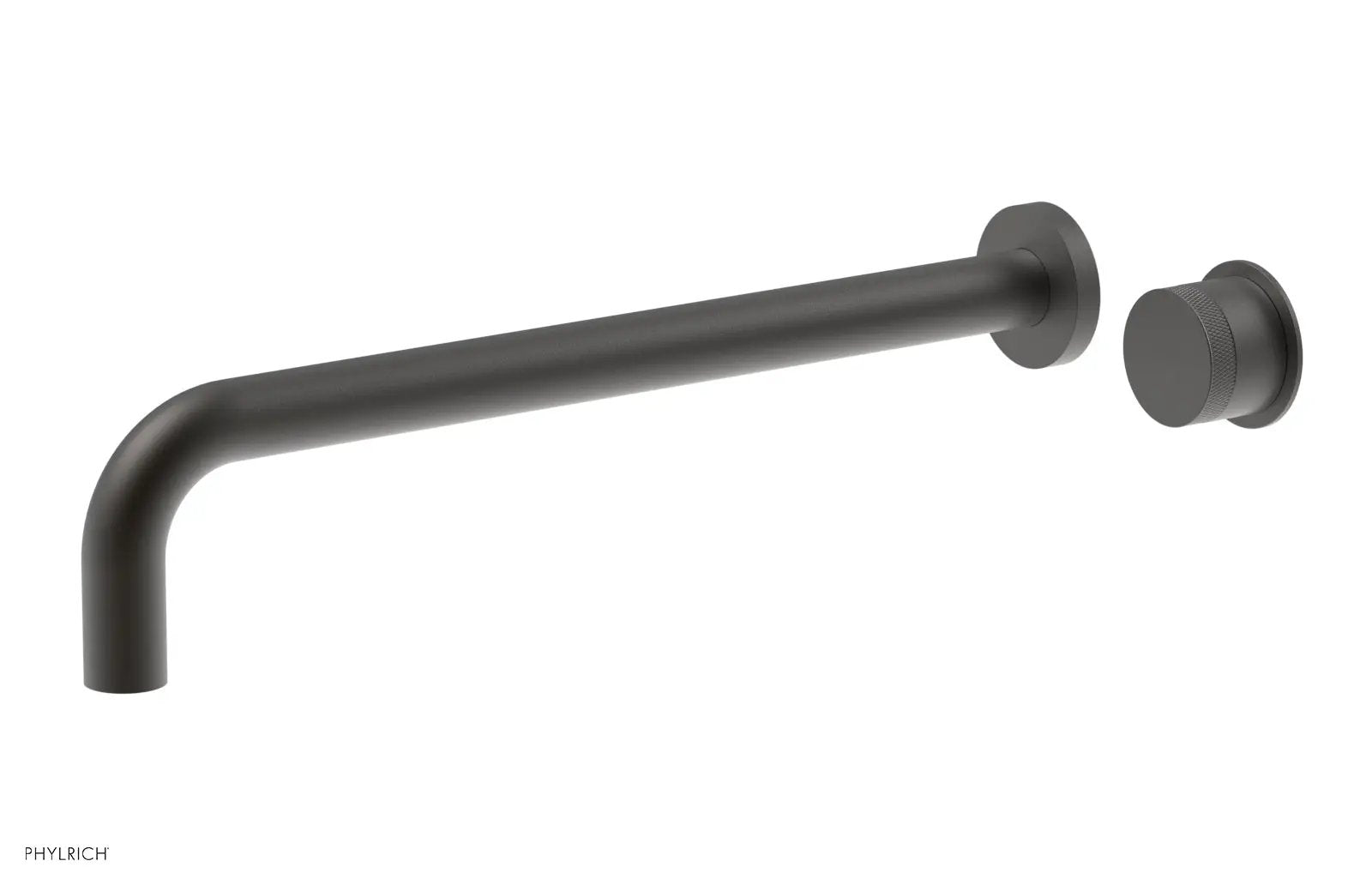 Phylrich Basic II 14" Single Handle Wall Lavatory Set - Knurled Handle by Phylrich
