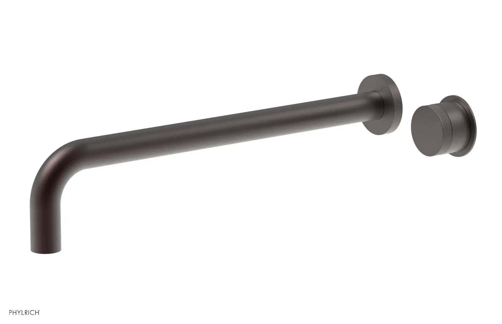 Phylrich Basic II 14" Single Handle Wall Lavatory Set - Knurled Handle by Phylrich