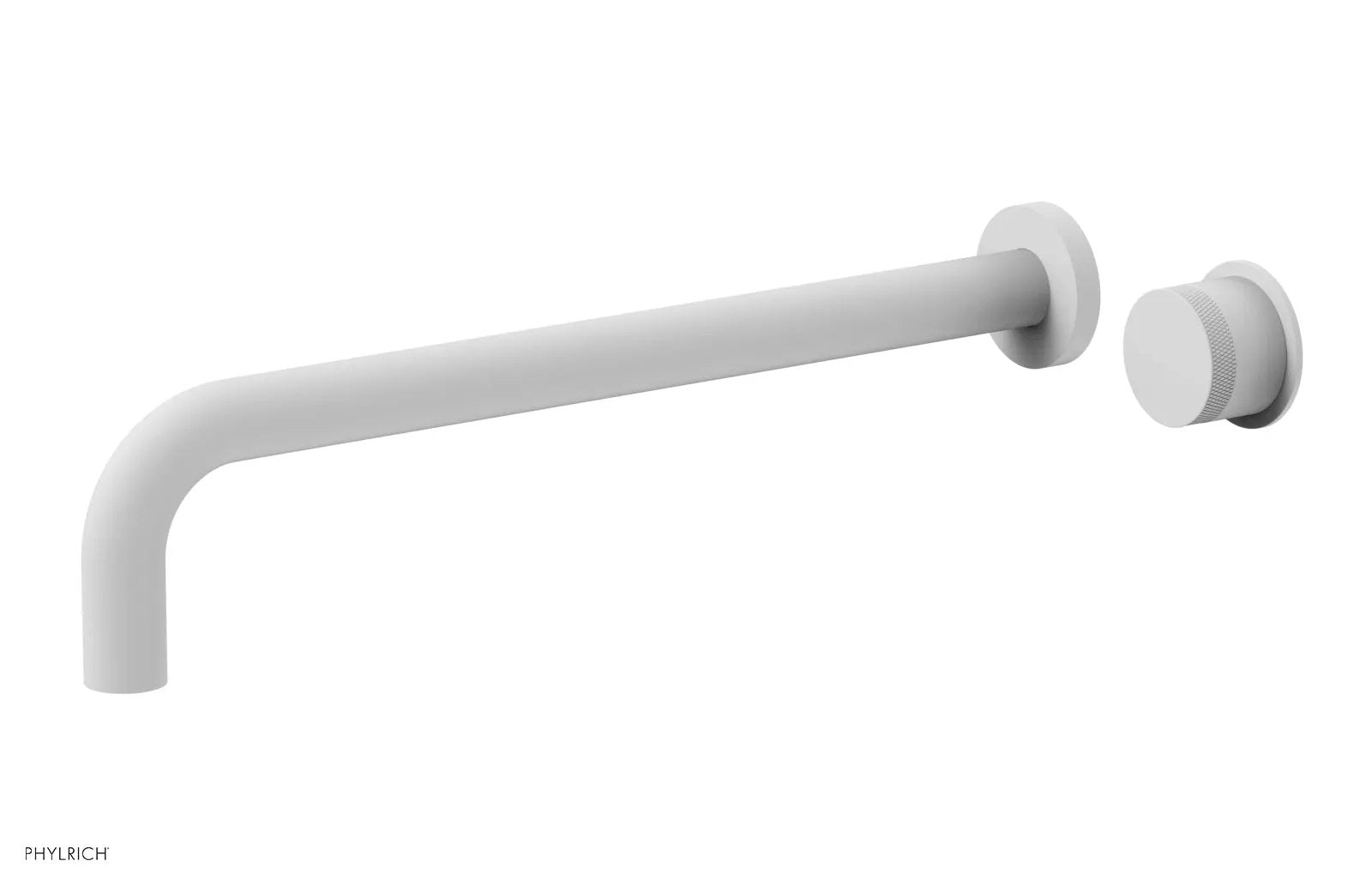 Phylrich Basic II 14" Single Handle Wall Lavatory Set - Knurled Handle by Phylrich
