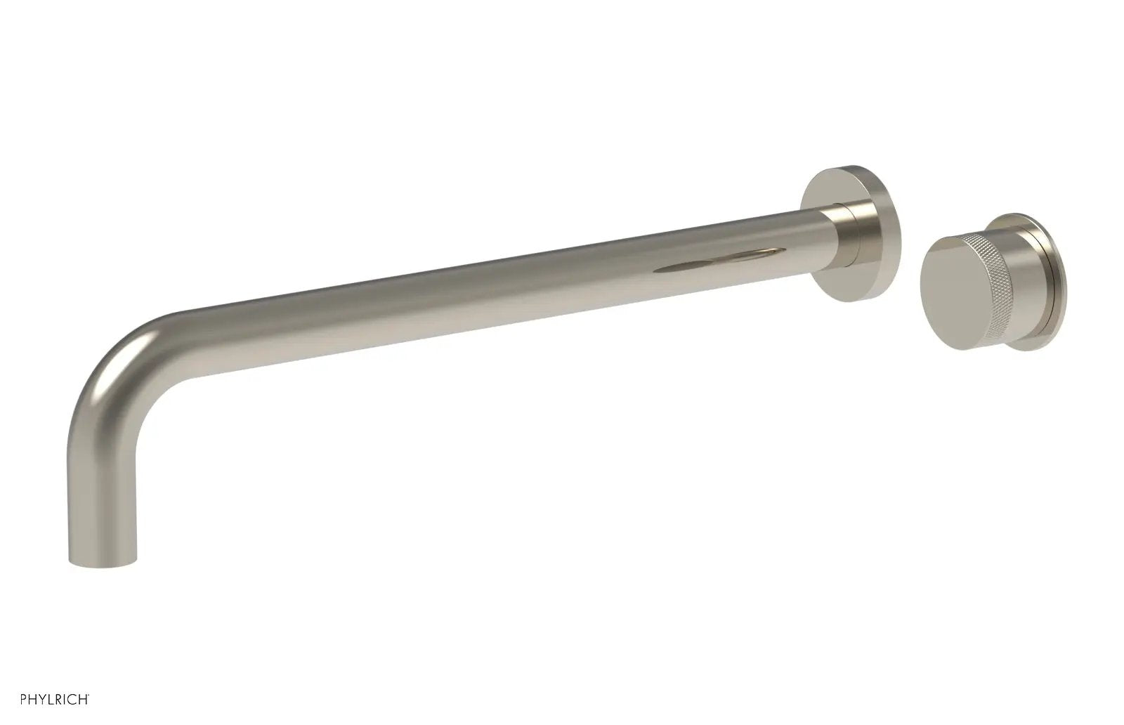Phylrich Basic II 14" Single Handle Wall Lavatory Set - Knurled Handle by Phylrich