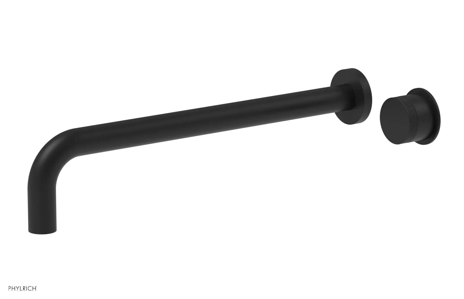 Phylrich Basic II 14" Single Handle Wall Lavatory Set - Knurled Handle by Phylrich