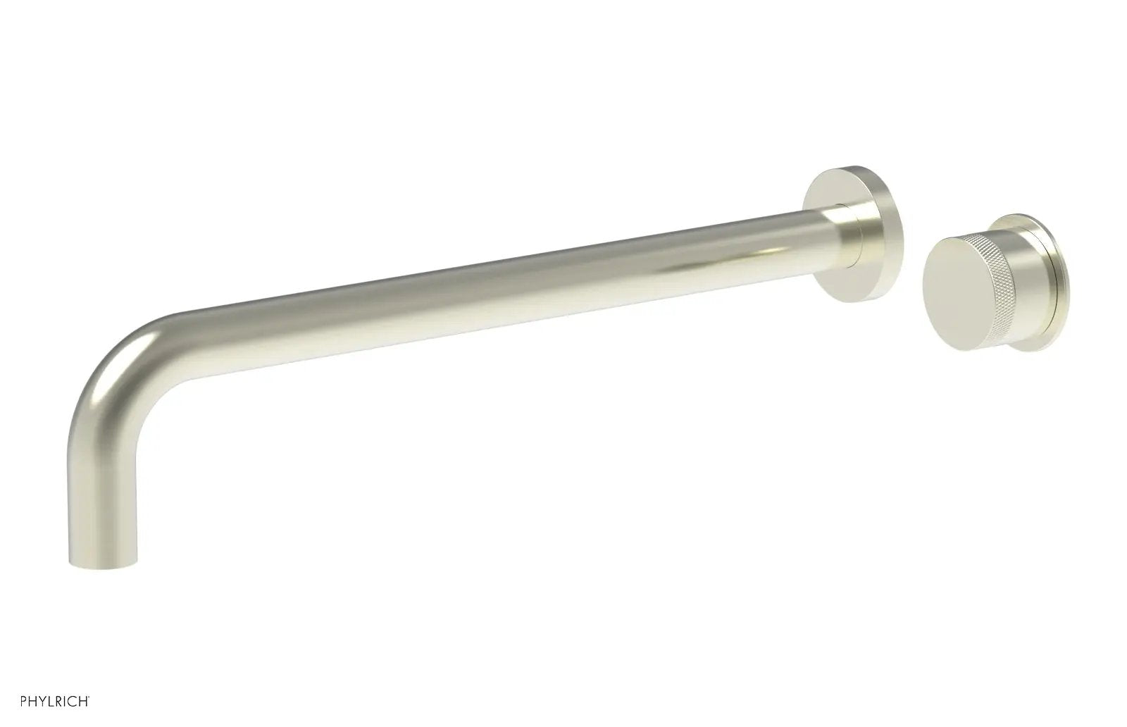 Phylrich Basic II 14" Single Handle Wall Lavatory Set - Knurled Handle by Phylrich