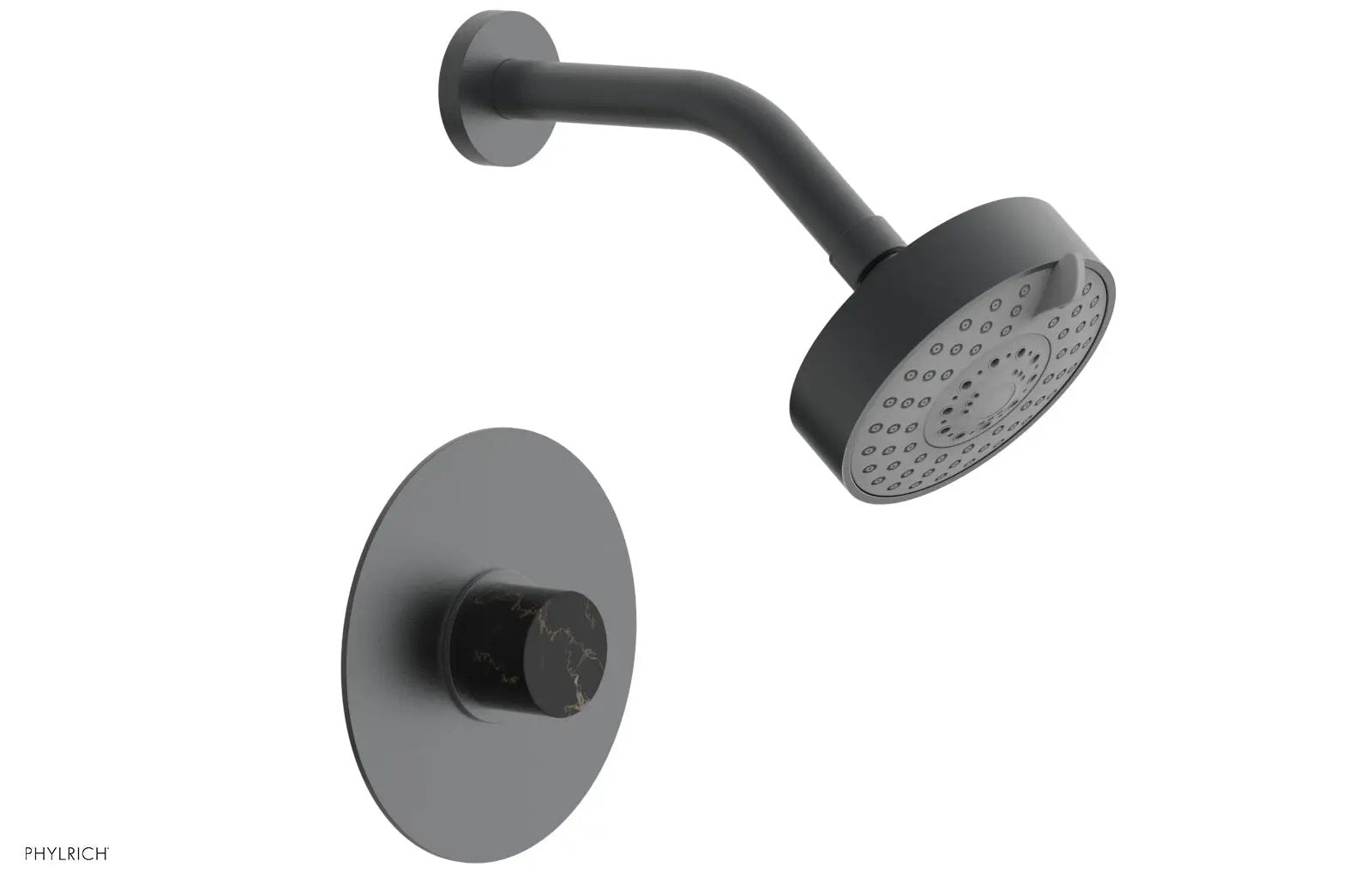 Phylrich BASIC II Pressure Balance Shower Set - Black Marble by Phylrich
