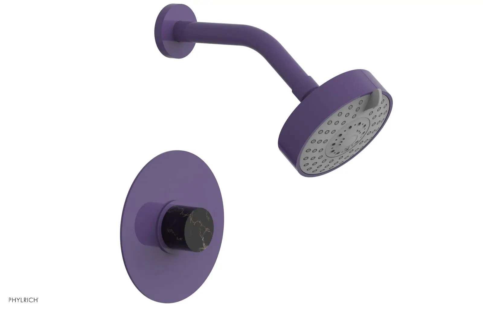 Phylrich BASIC II Pressure Balance Shower Set - Black Marble by Phylrich