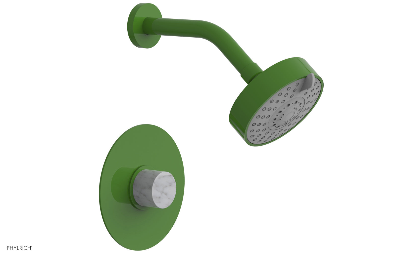 Phylrich BASIC II Pressure Balance Shower Set - White Marble