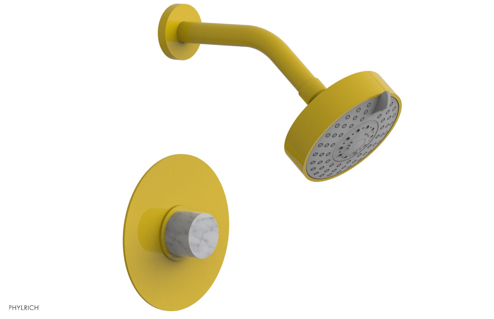 Phylrich BASIC II Pressure Balance Shower Set - White Marble