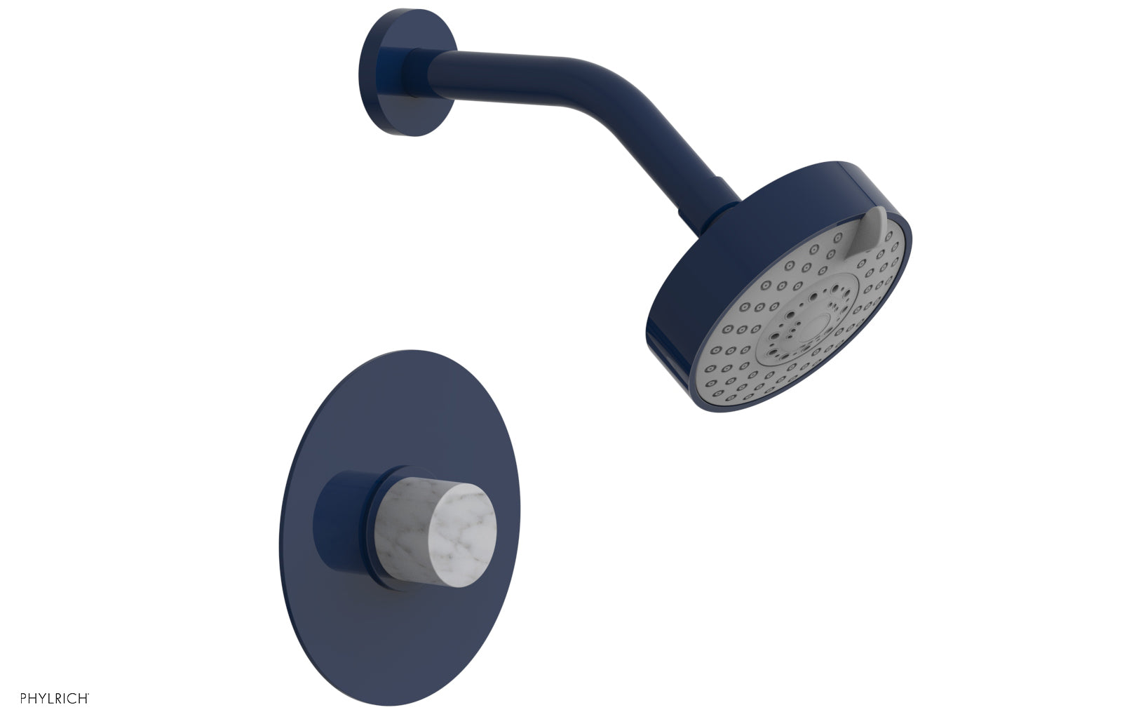 Phylrich BASIC II Pressure Balance Shower Set - White Marble