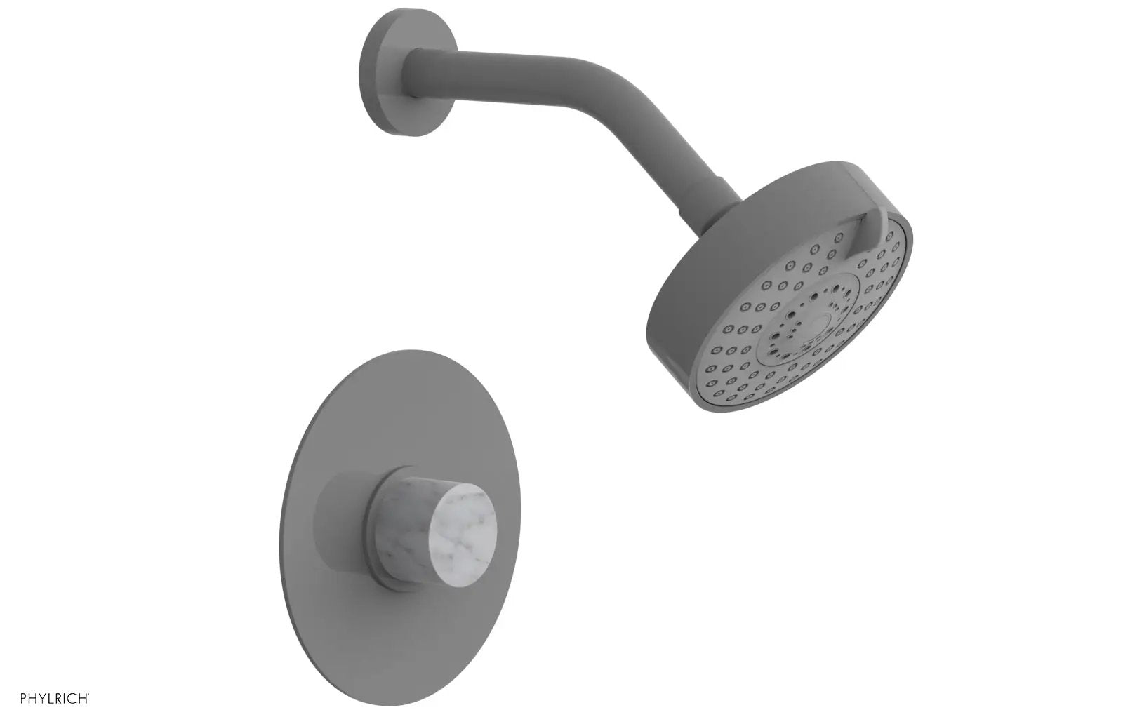 Phylrich BASIC II Pressure Balance Shower Set - White Marble by Phylrich