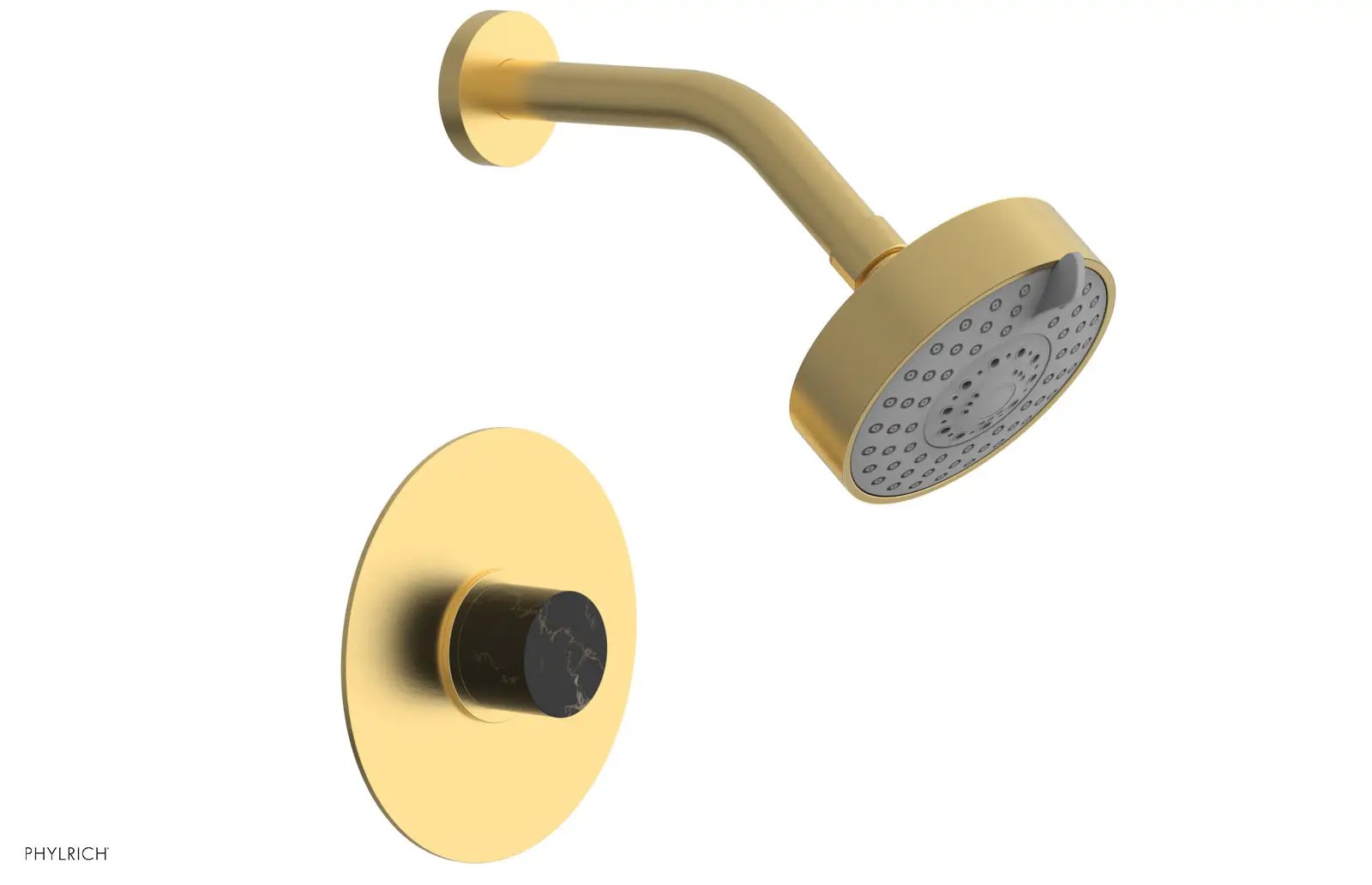 Phylrich BASIC II Pressure Balance Shower Set - Black Marble by Phylrich