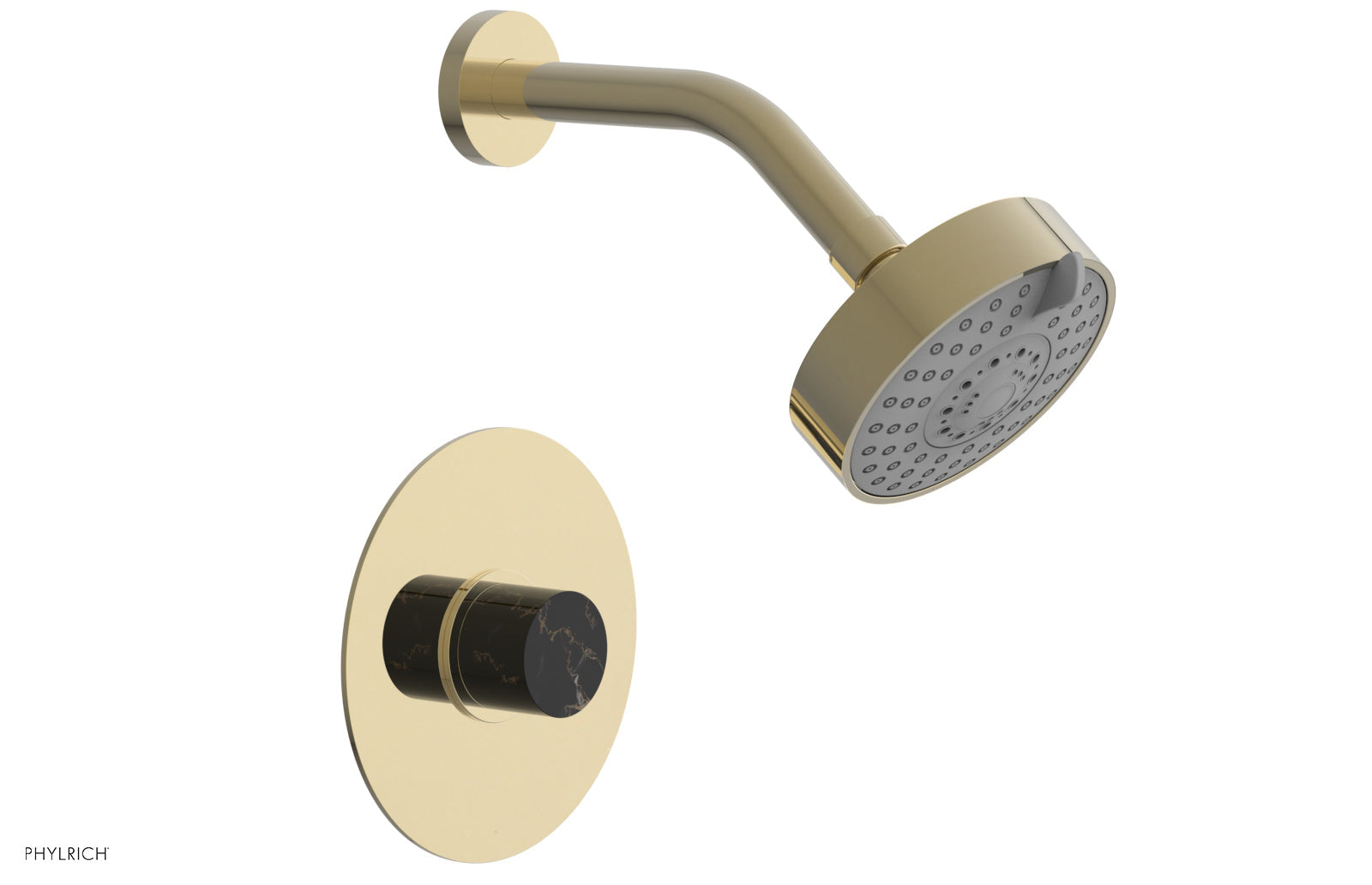 Phylrich BASIC II Pressure Balance Shower Set - Black Marble