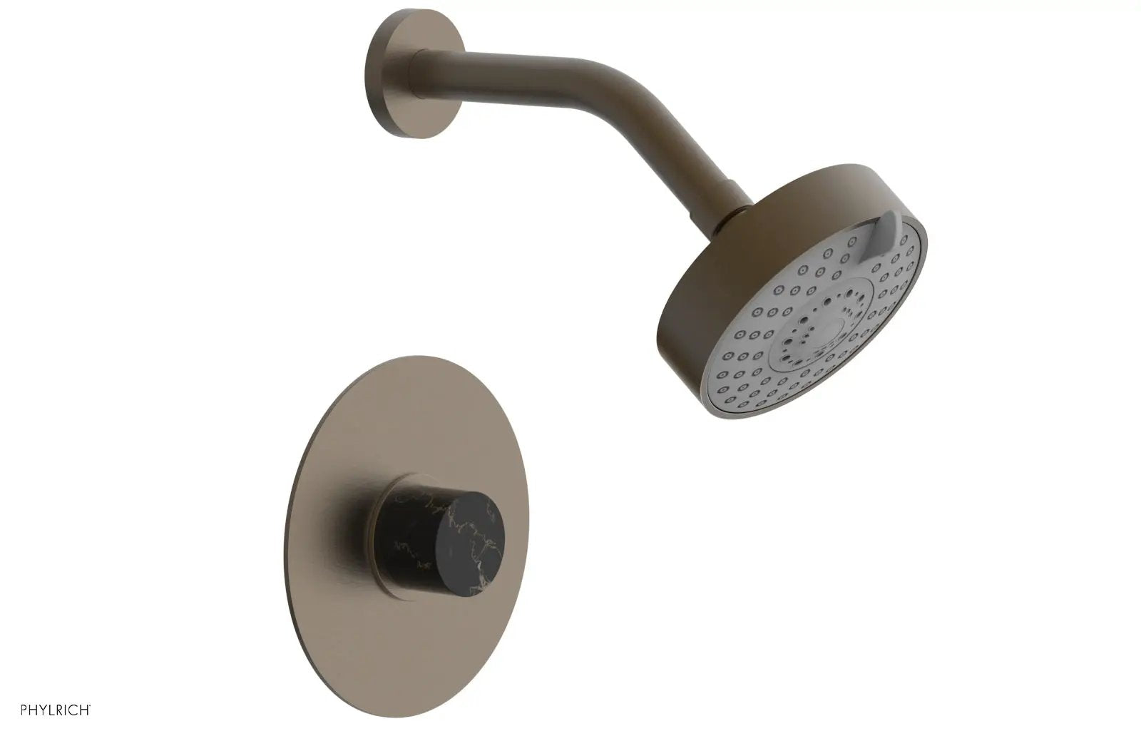 Phylrich BASIC II Pressure Balance Shower Set - Black Marble by Phylrich